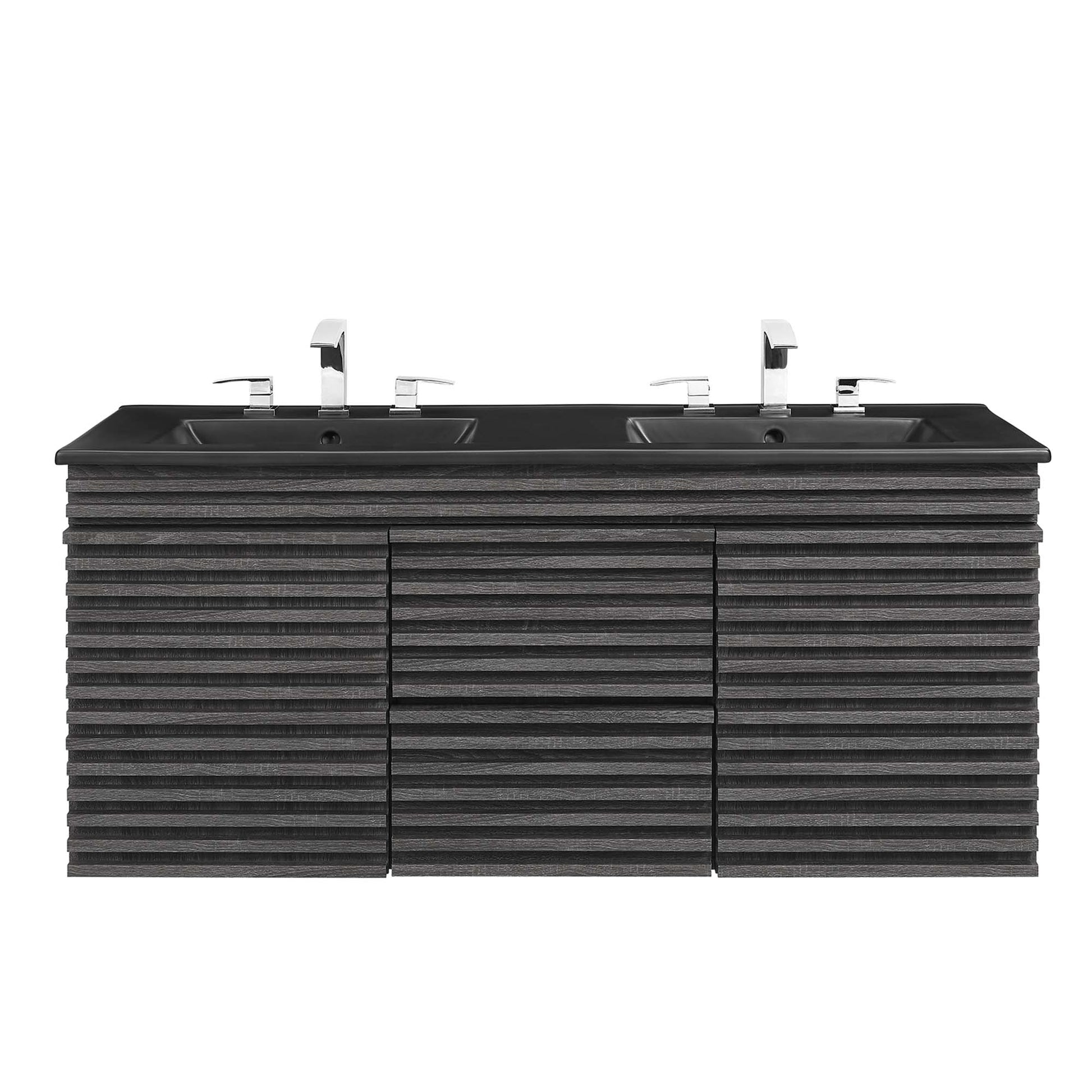 Render 48" Wall-Mount Bathroom Vanity - White Black