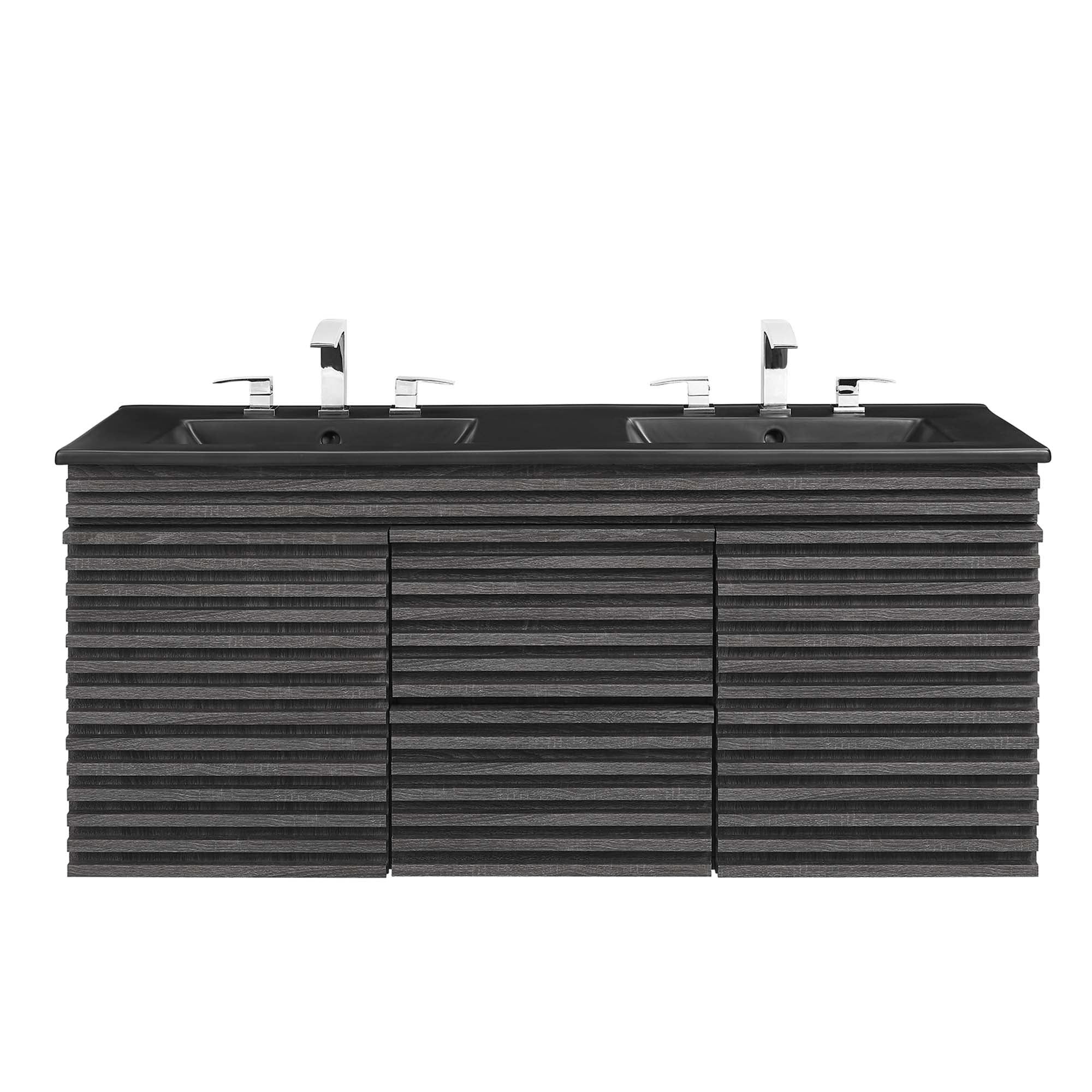 Render 48" Wall-Mount Bathroom Vanity - White Black