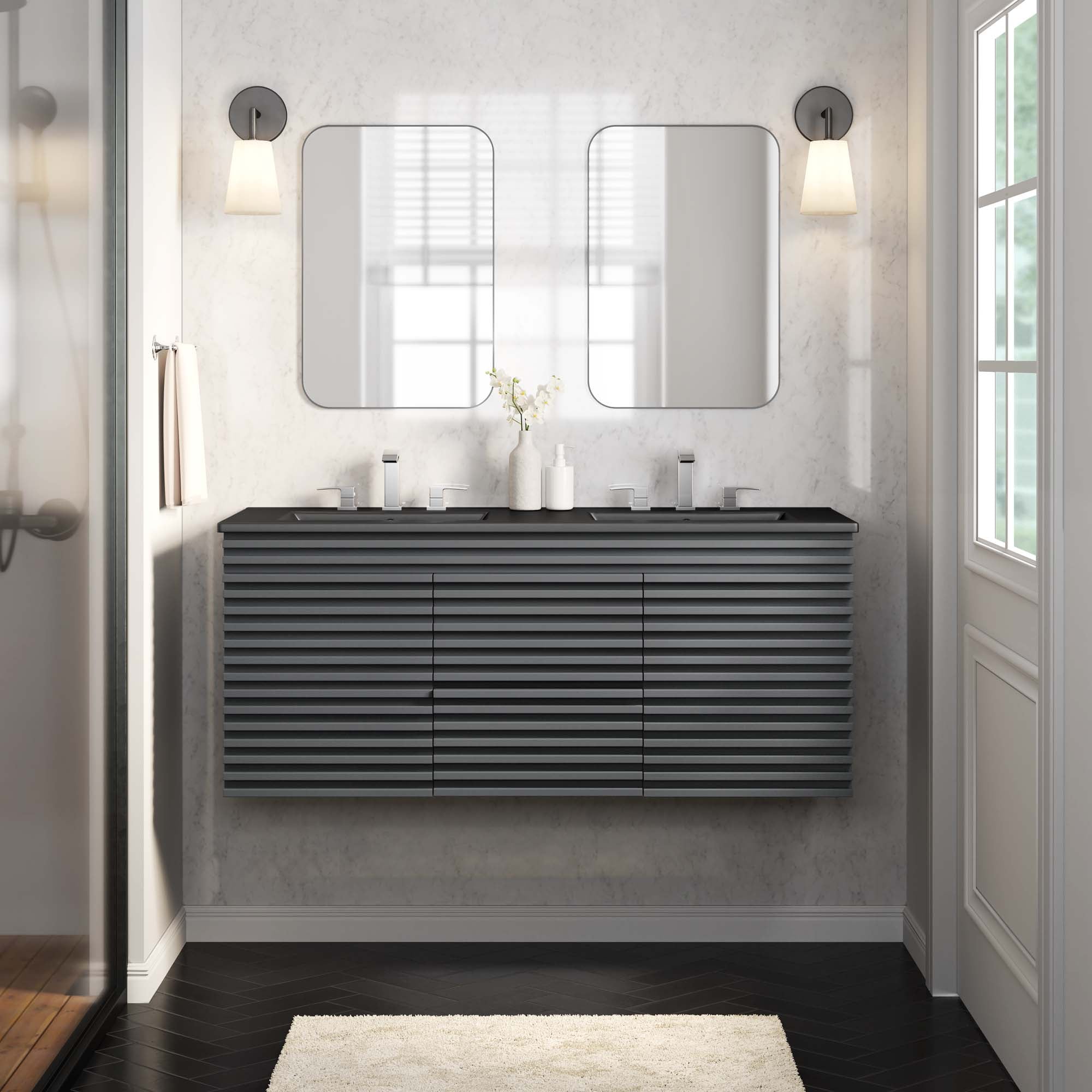 Render 48" Wall-Mount Bathroom Vanity