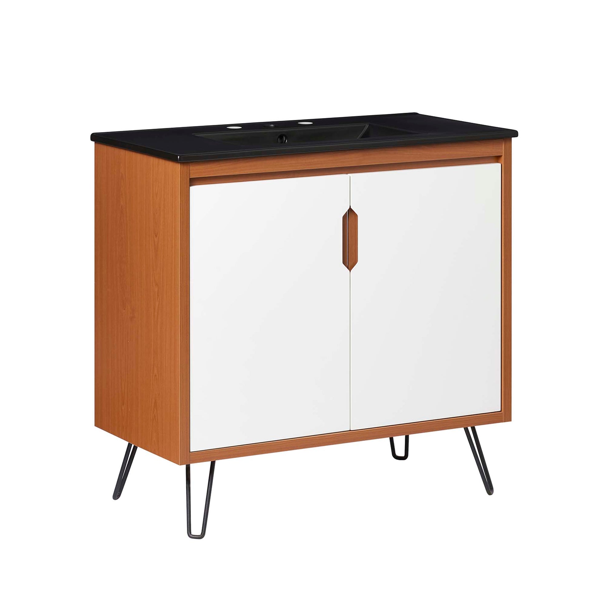Energize 36" Bathroom Vanity - Cherry White Black
