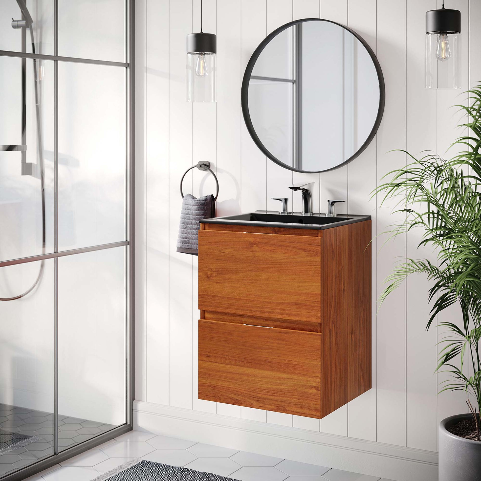 Scenic 18" Wall-Mount Bathroom Vanity