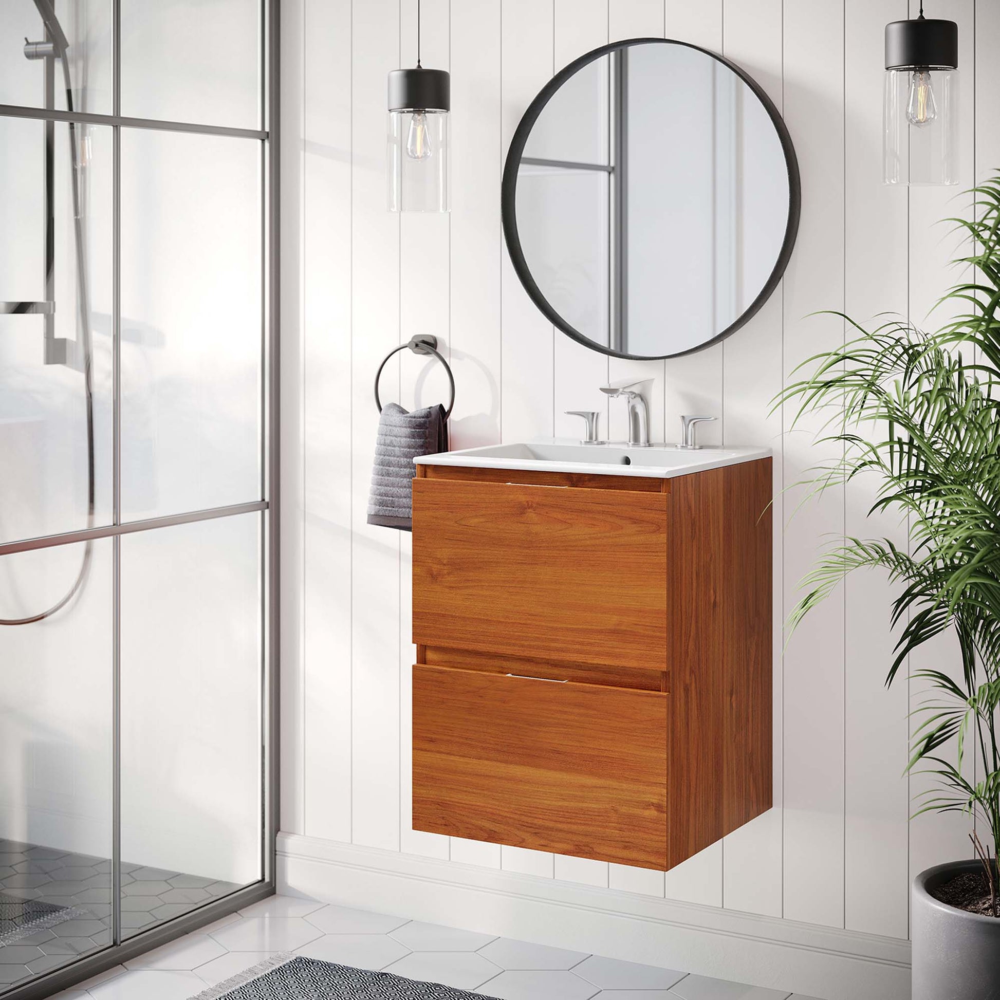 Scenic 18" Wall-Mount Bathroom Vanity