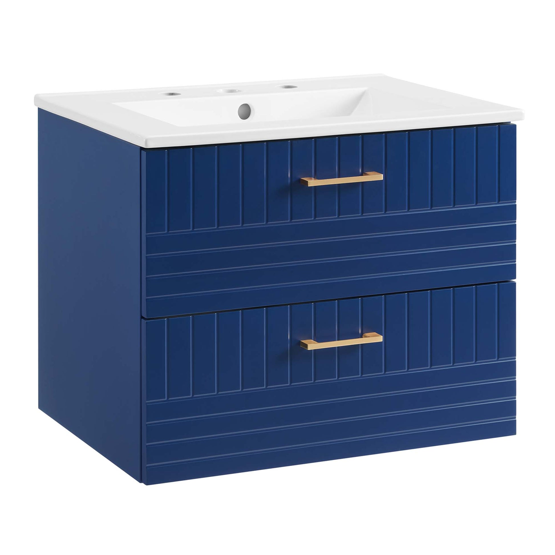 Daybreak Wall-Mount Bathroom Vanity Basin Included - Blue White