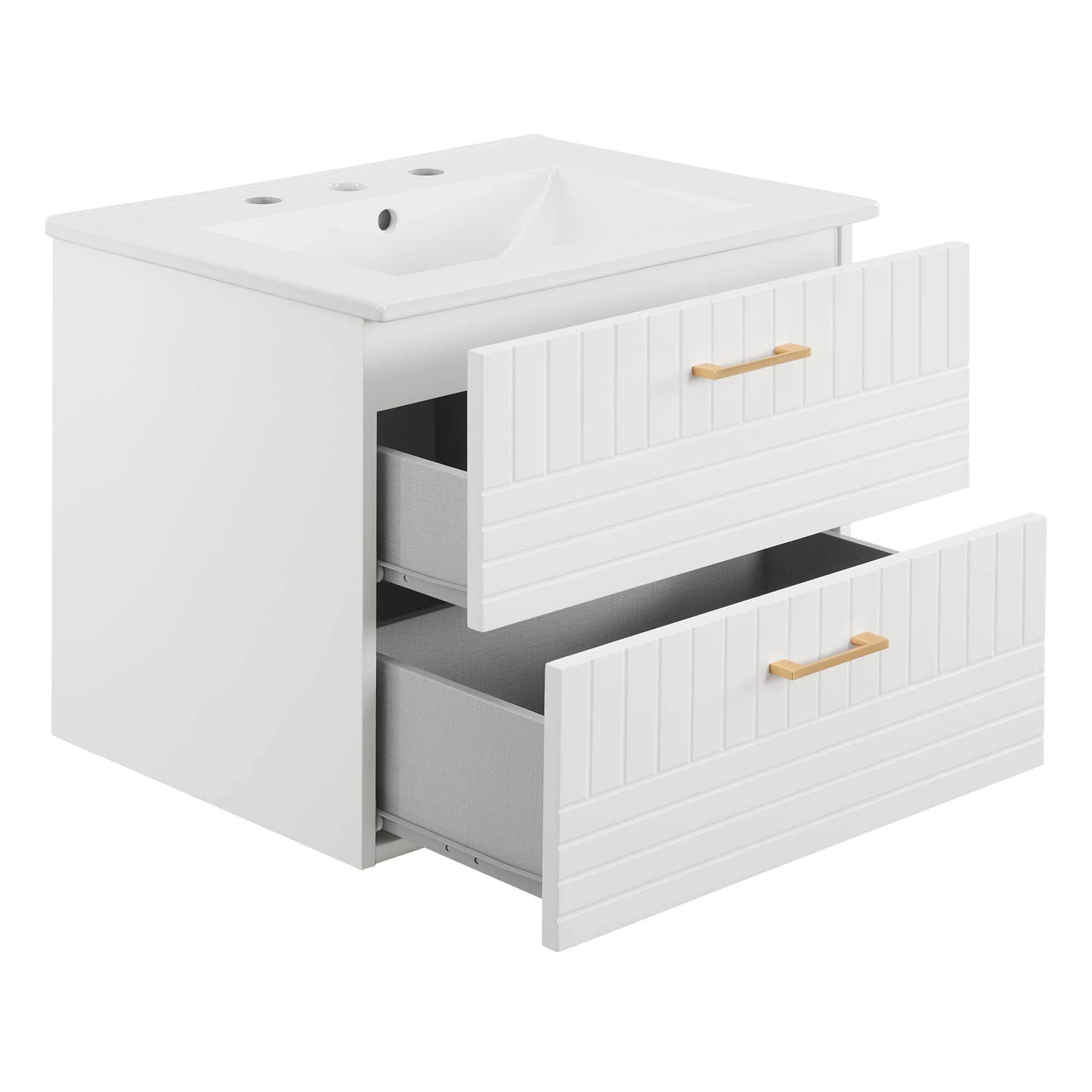 Daybreak Wall-Mount Bathroom Vanity Basin Included