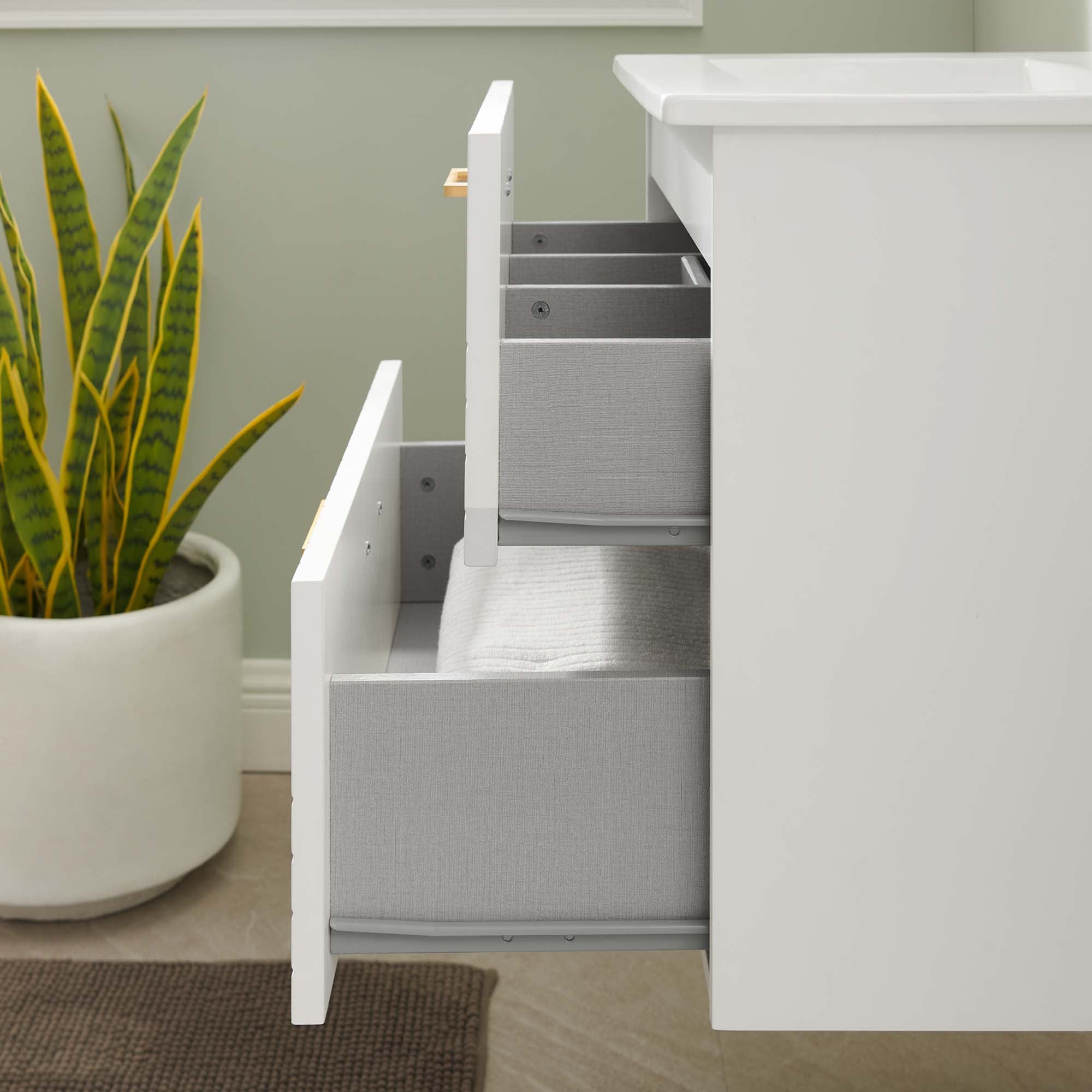Daybreak Wall-Mount Bathroom Vanity Basin Included