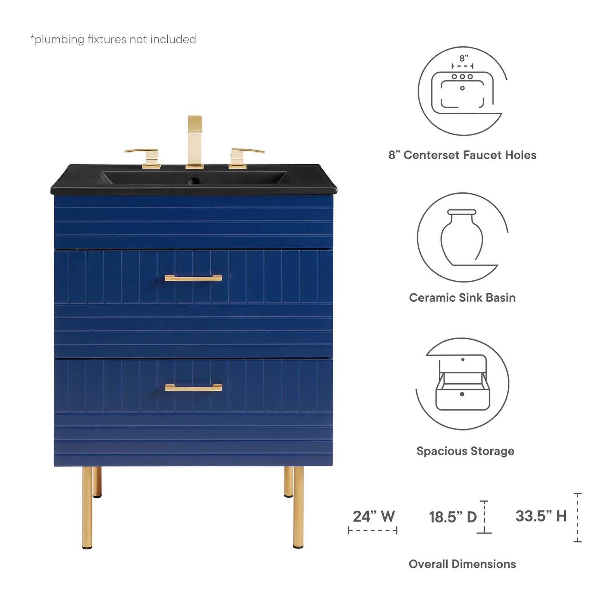 Daybreak 24" Bathroom Vanity - Green Black