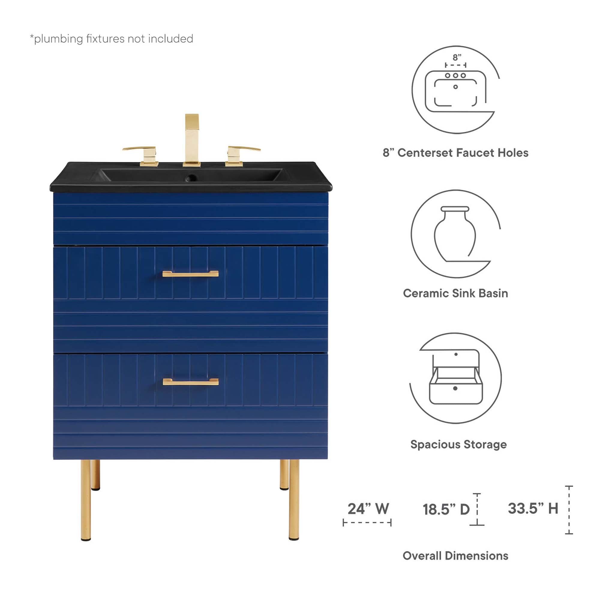 Daybreak 24" Bathroom Vanity - Green Black