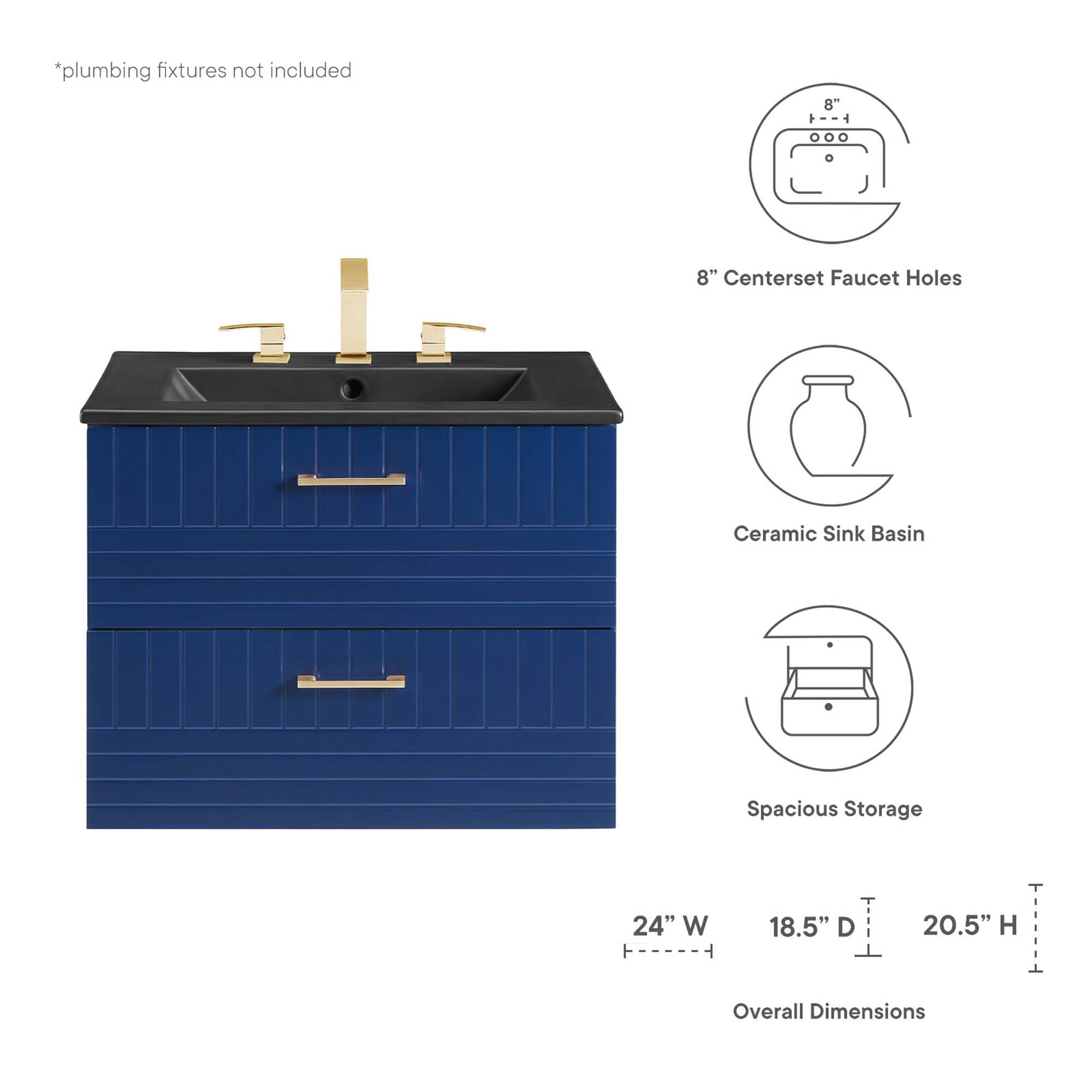 Daybreak 24" Bathroom Vanity - Green Black
