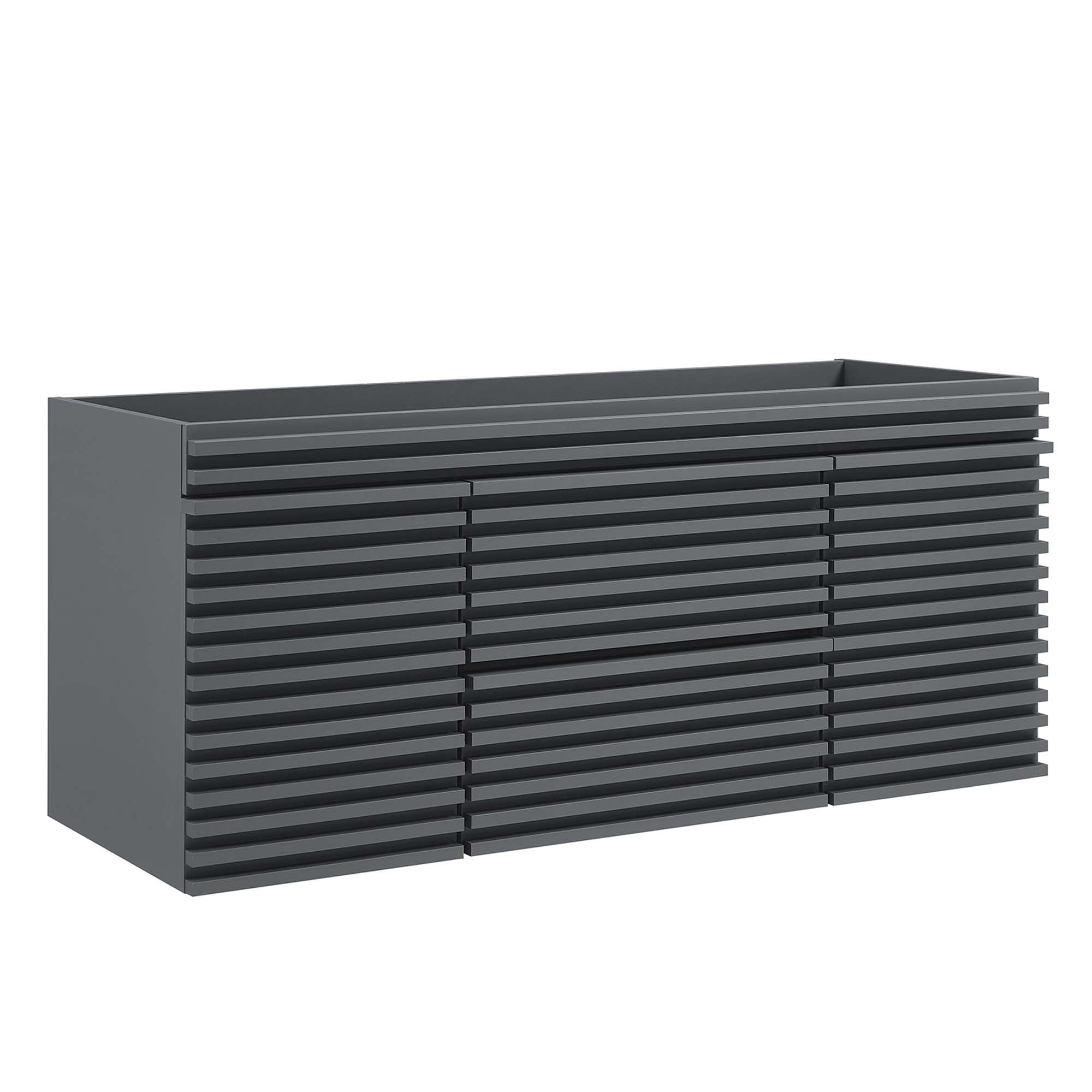 Render 48" Wall-Mount Bathroom Cabinet Basin Not Included - Gray