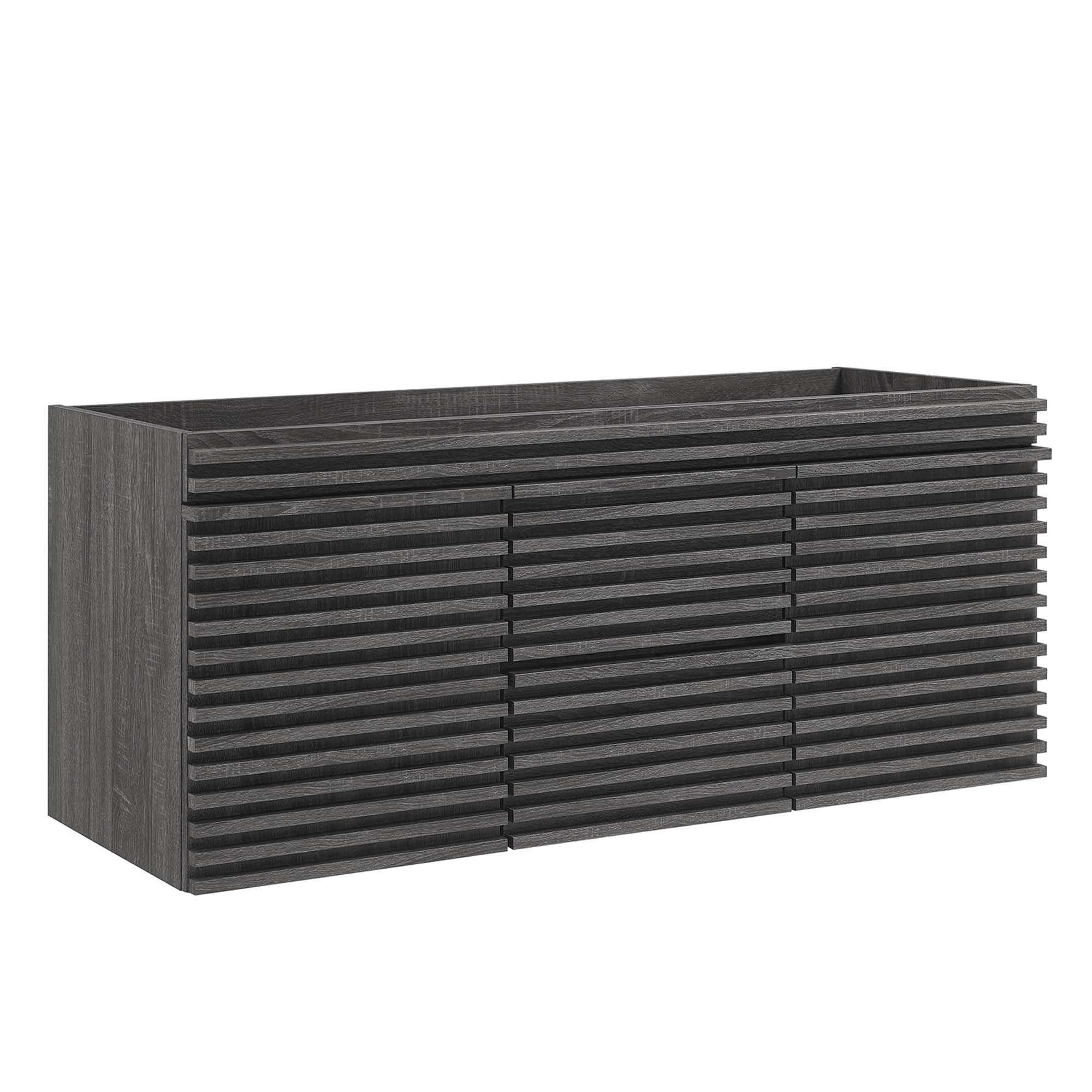 Render 48" Double Sink Compatible (Not Included) Bathroom Vanity Cabinet - Charcoal