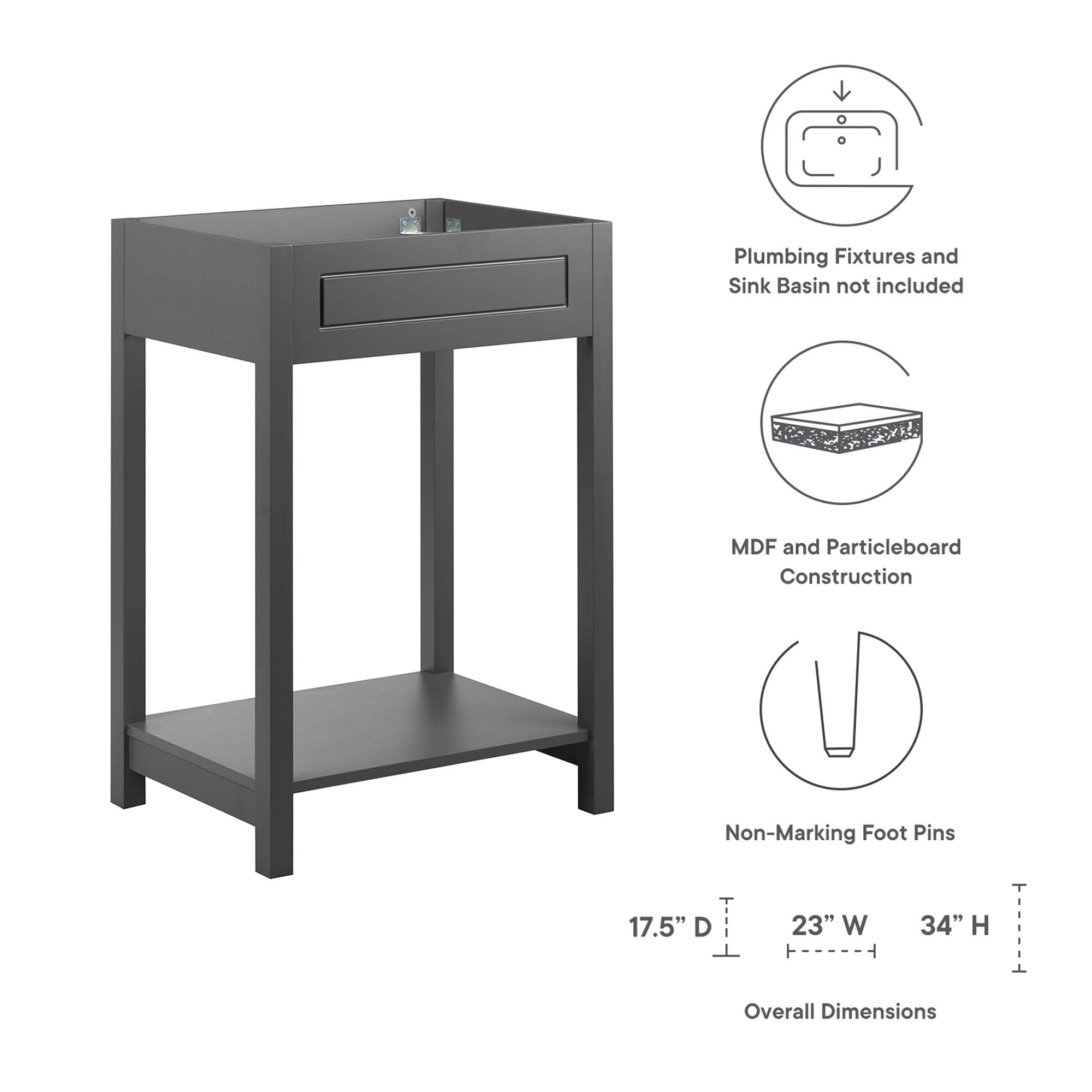 Altura Bathroom Cabinet Basin Not Included - White