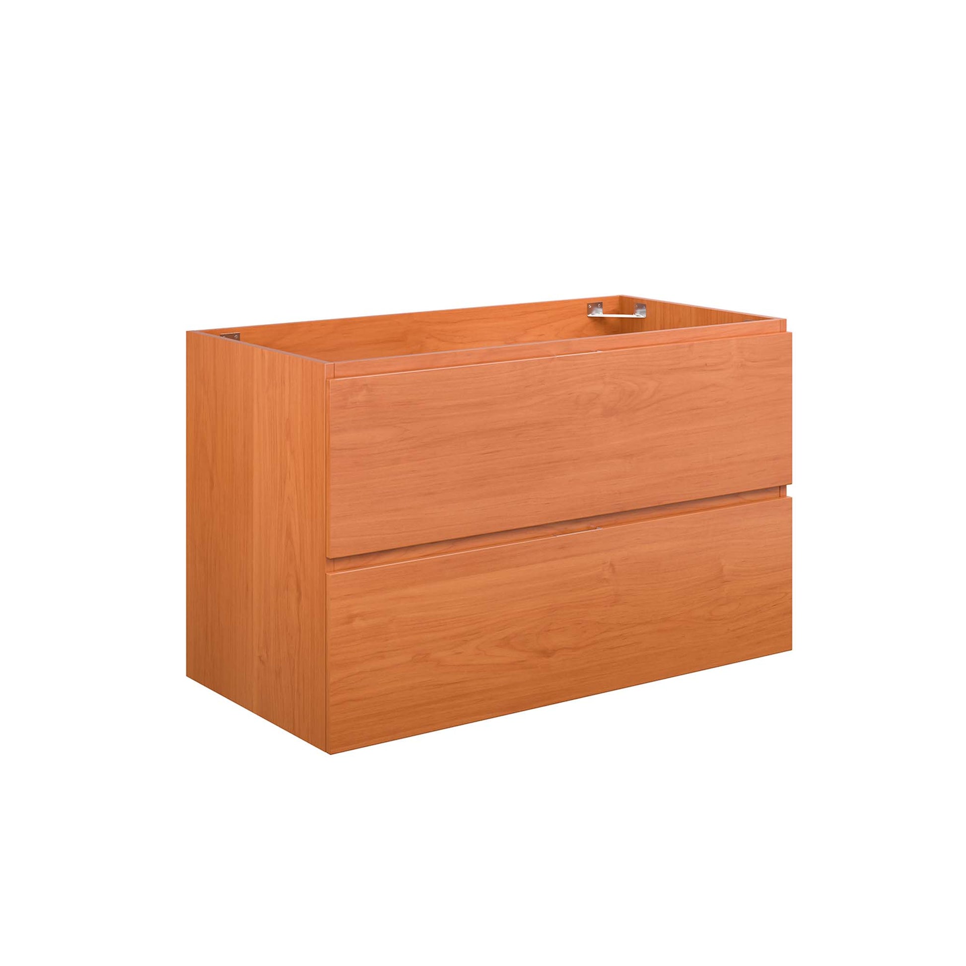Scenic 36" Wall-Mount Bathroom Vanity Cabinet (Sink Basin Not Included) - Cherry Walnut