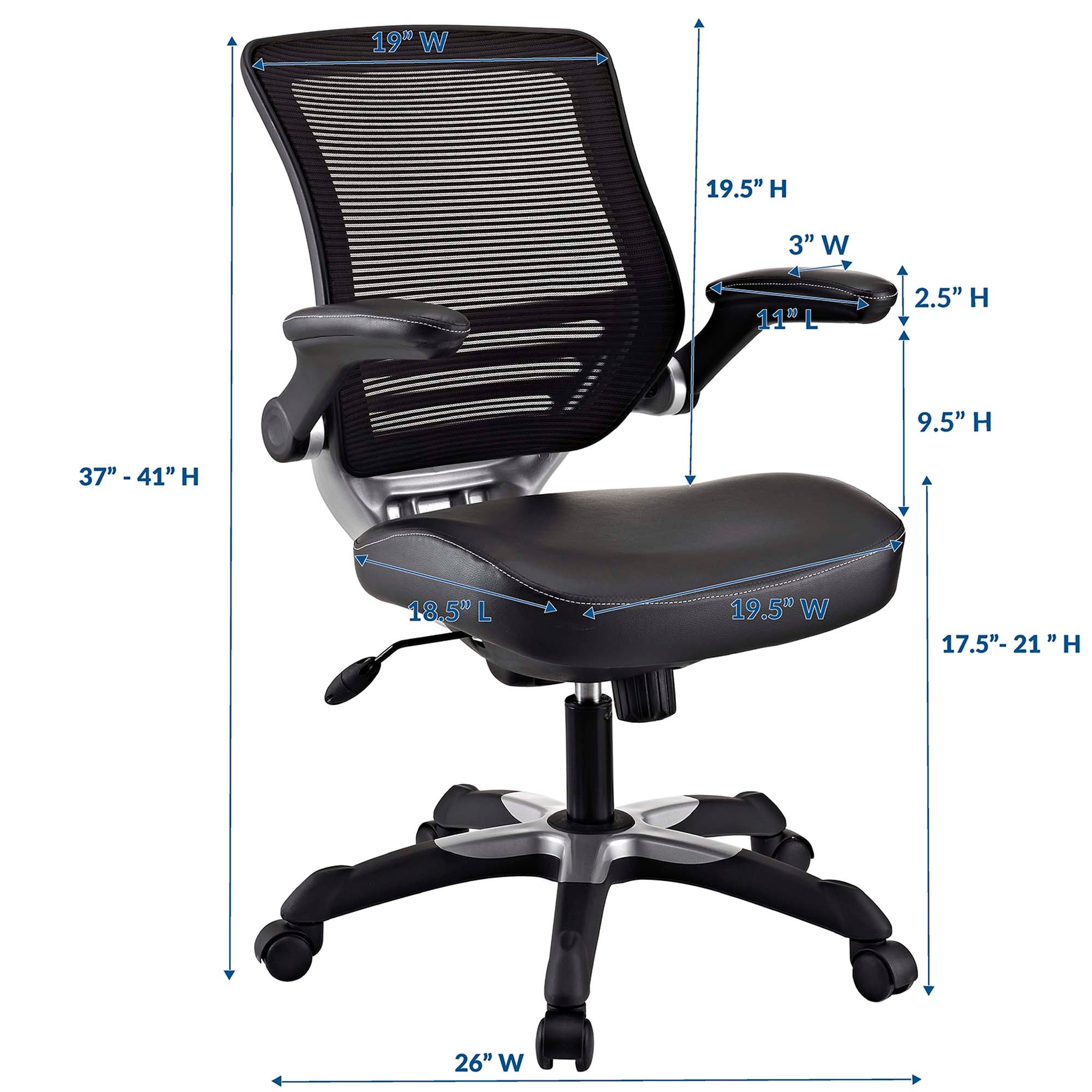 Edge Vinyl Office Chair - Tan
