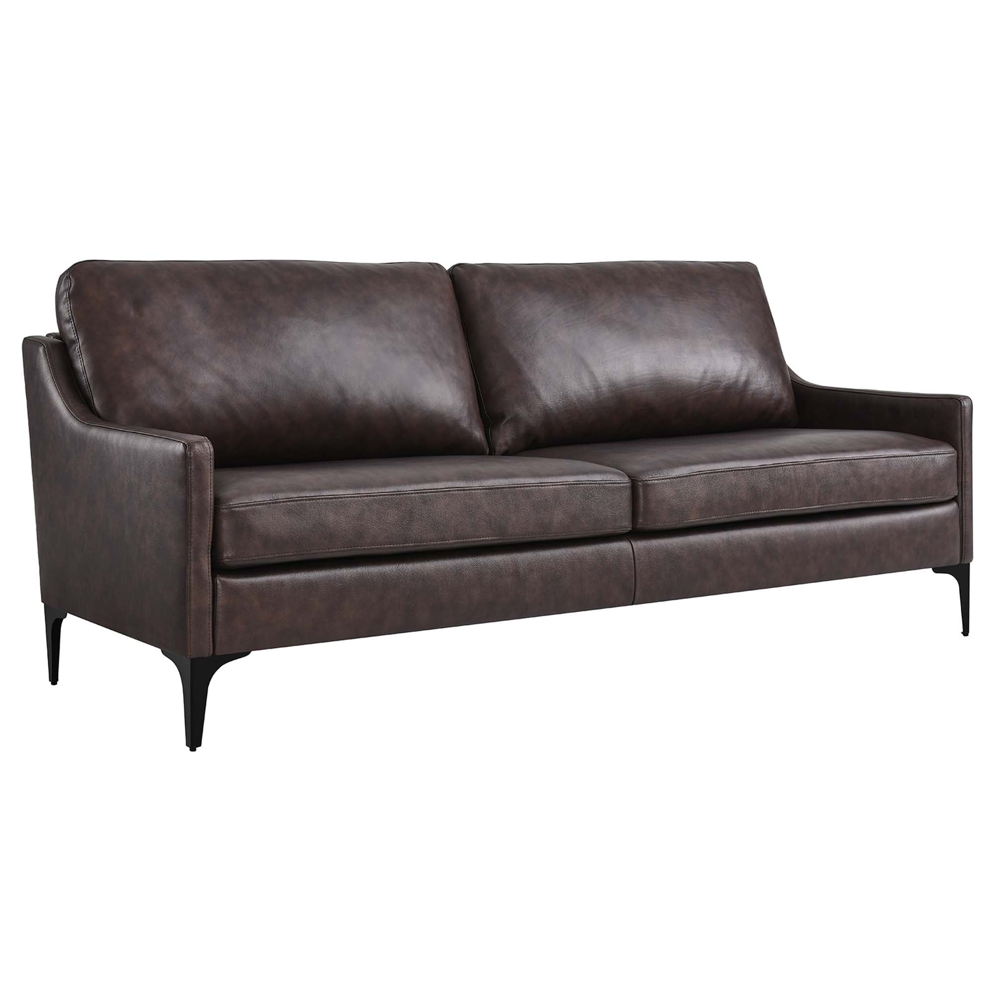 Corland Leather Sofa - Brown