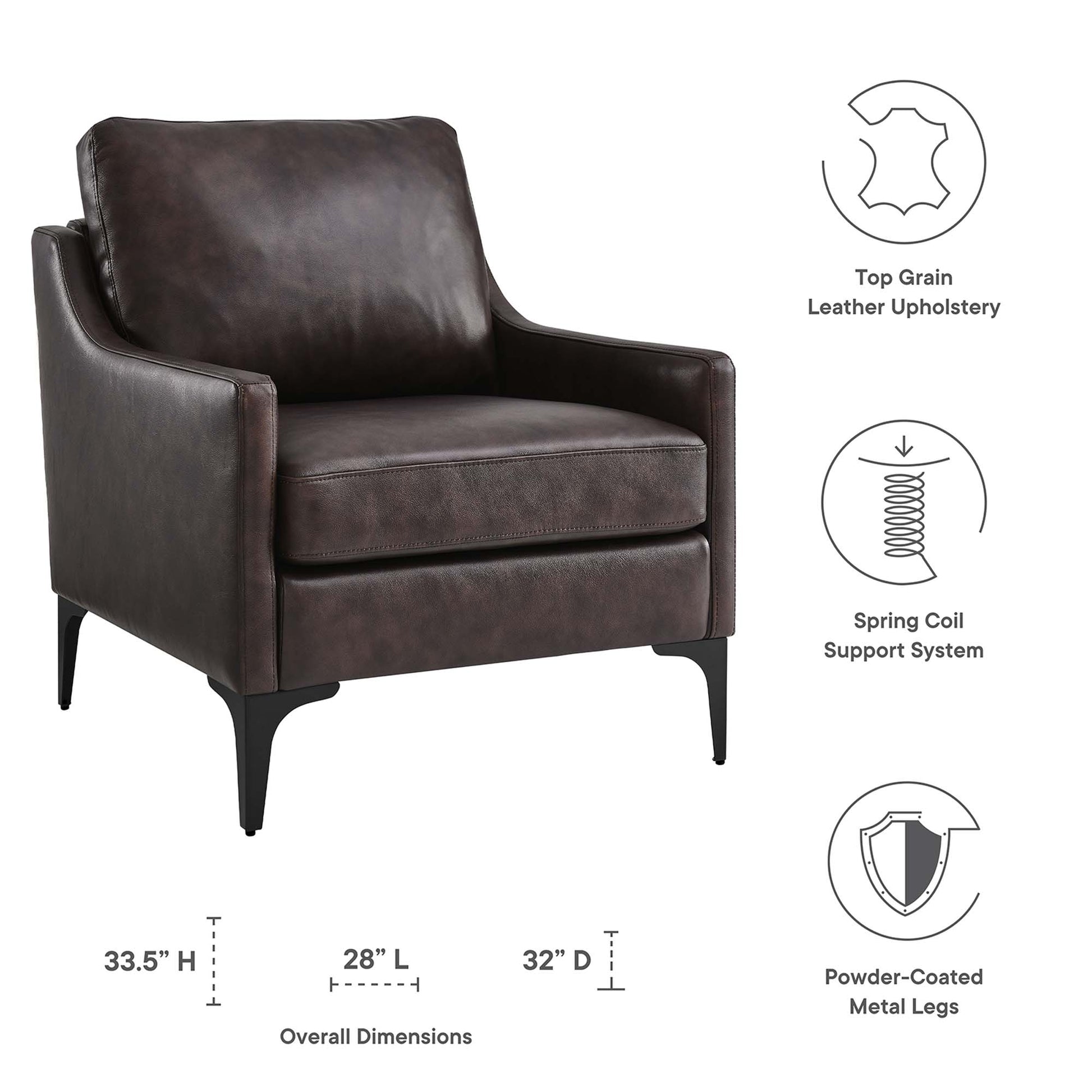 Corland Leather Armchair - Tan