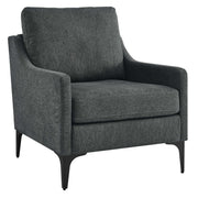 Corland Upholstered Fabric Armchair - Charcoal