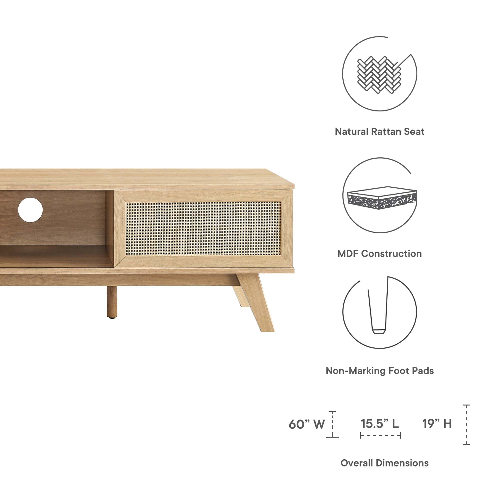 Soma 60" TV Stand - Walnut