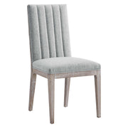 Maisonette French Vintage Tufted Fabric Dining Side Chair - Light Gray