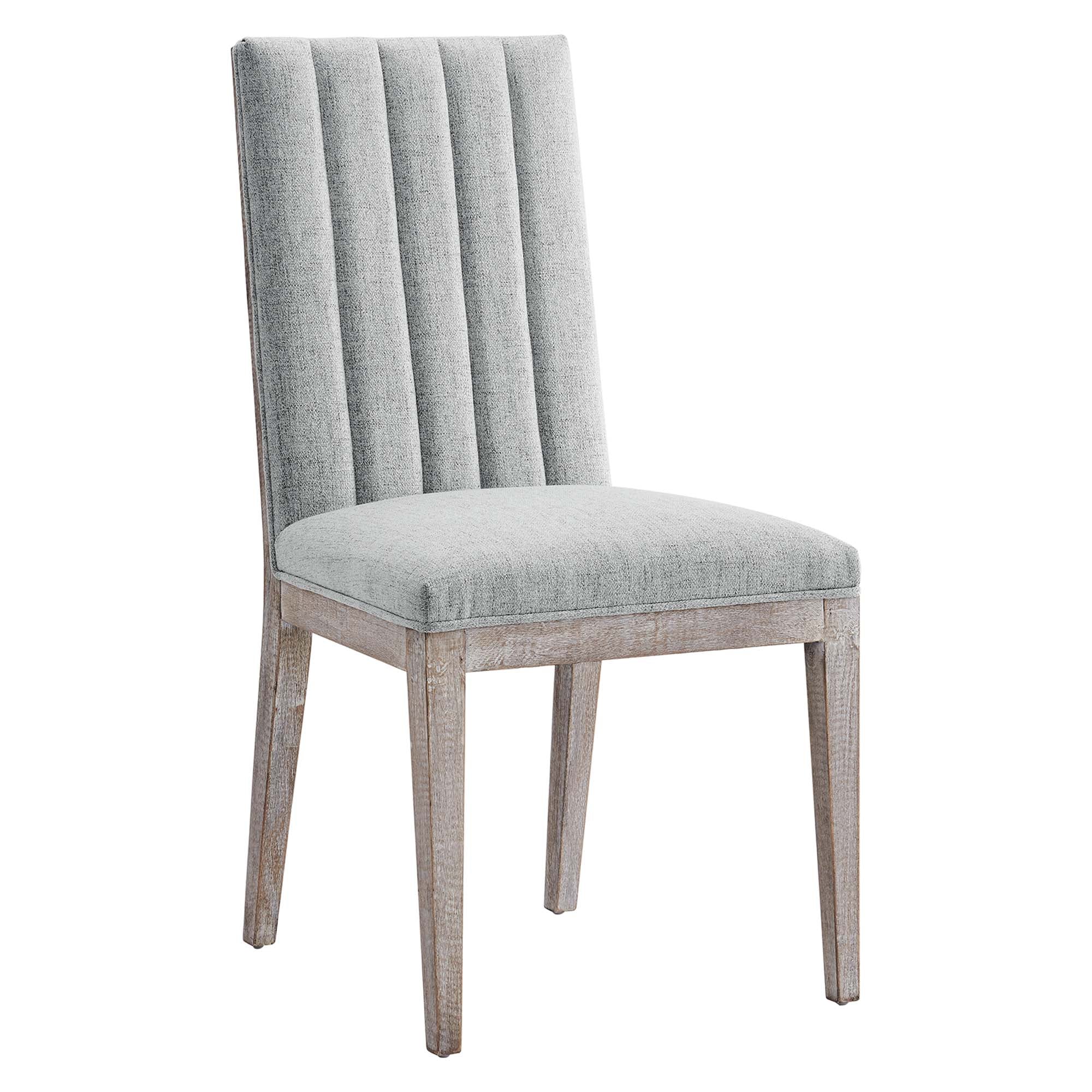 Maisonette French Vintage Tufted Fabric Dining Side Chair - Light Gray
