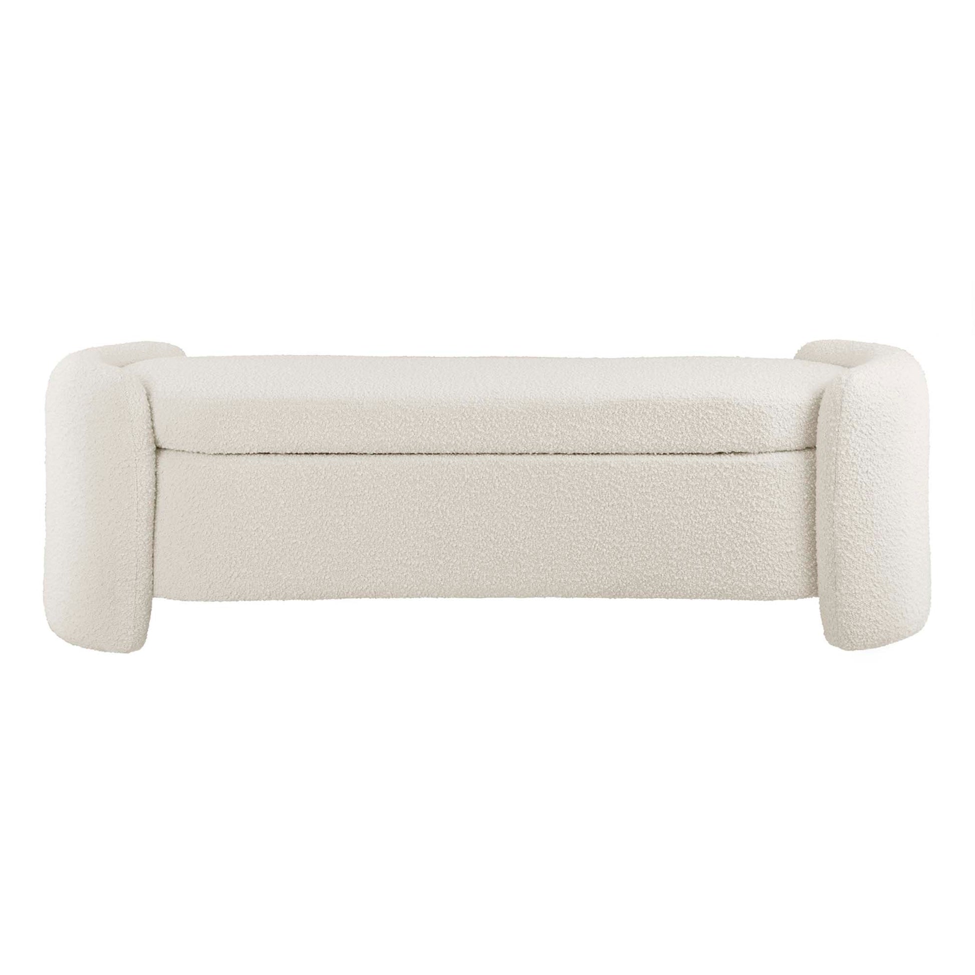 Nebula Boucle Upholstered Bench