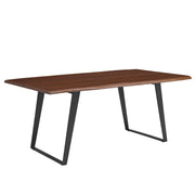 Viggo 74" Live Edge Acacia Wood Dining Table - Black Walnut