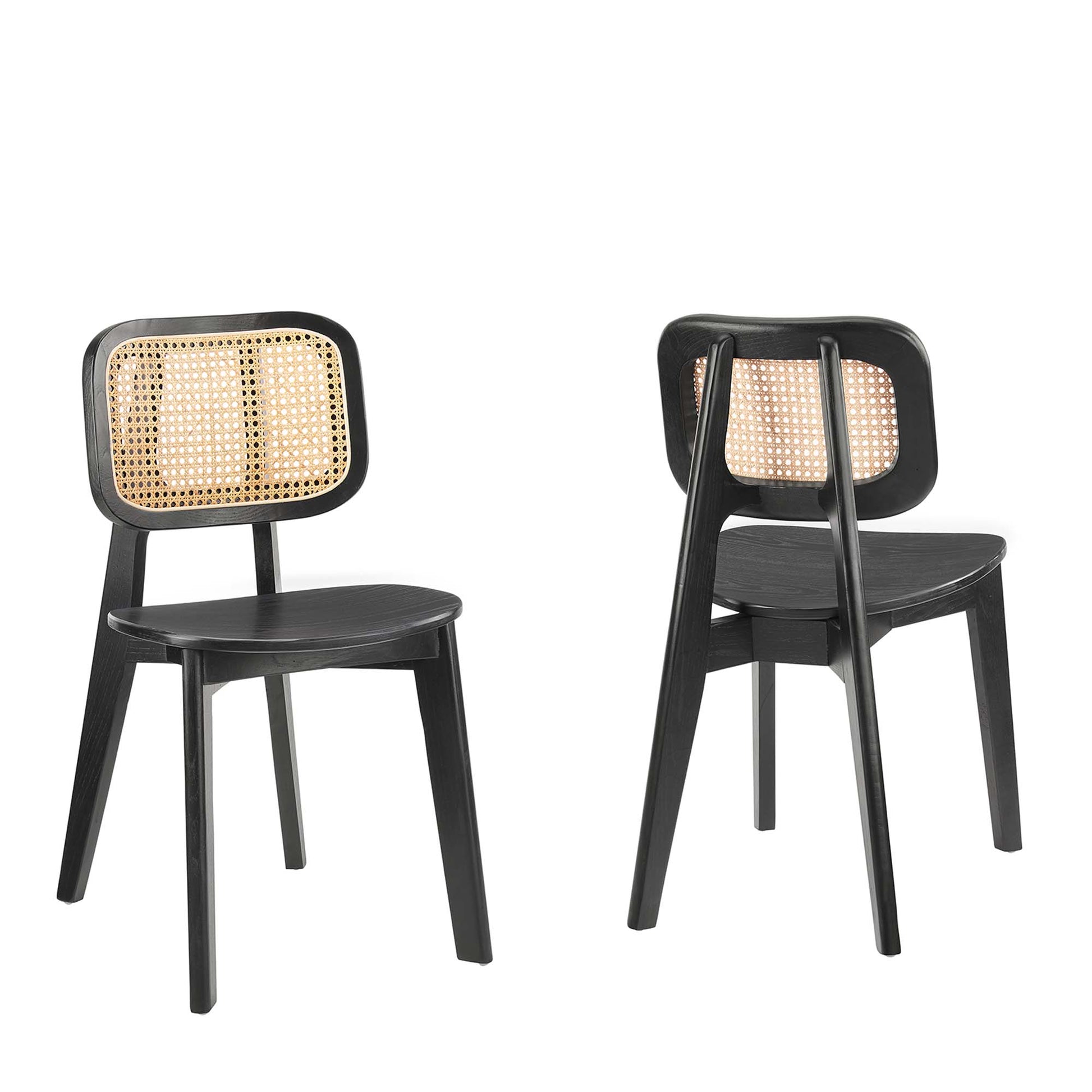 Habitat Wood Dining Side Chair Set of 2 - Black