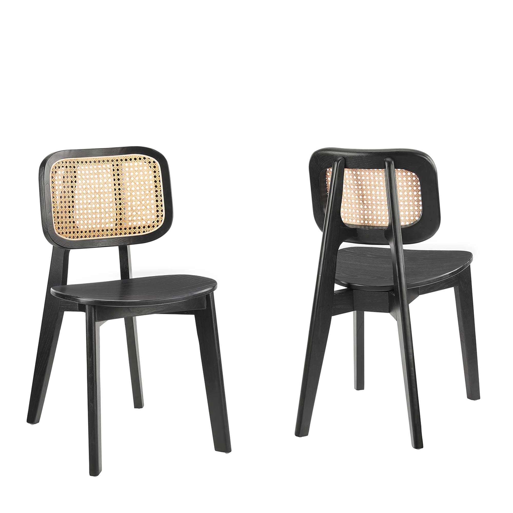 Habitat Wood Dining Side Chair Set of 2 - Black