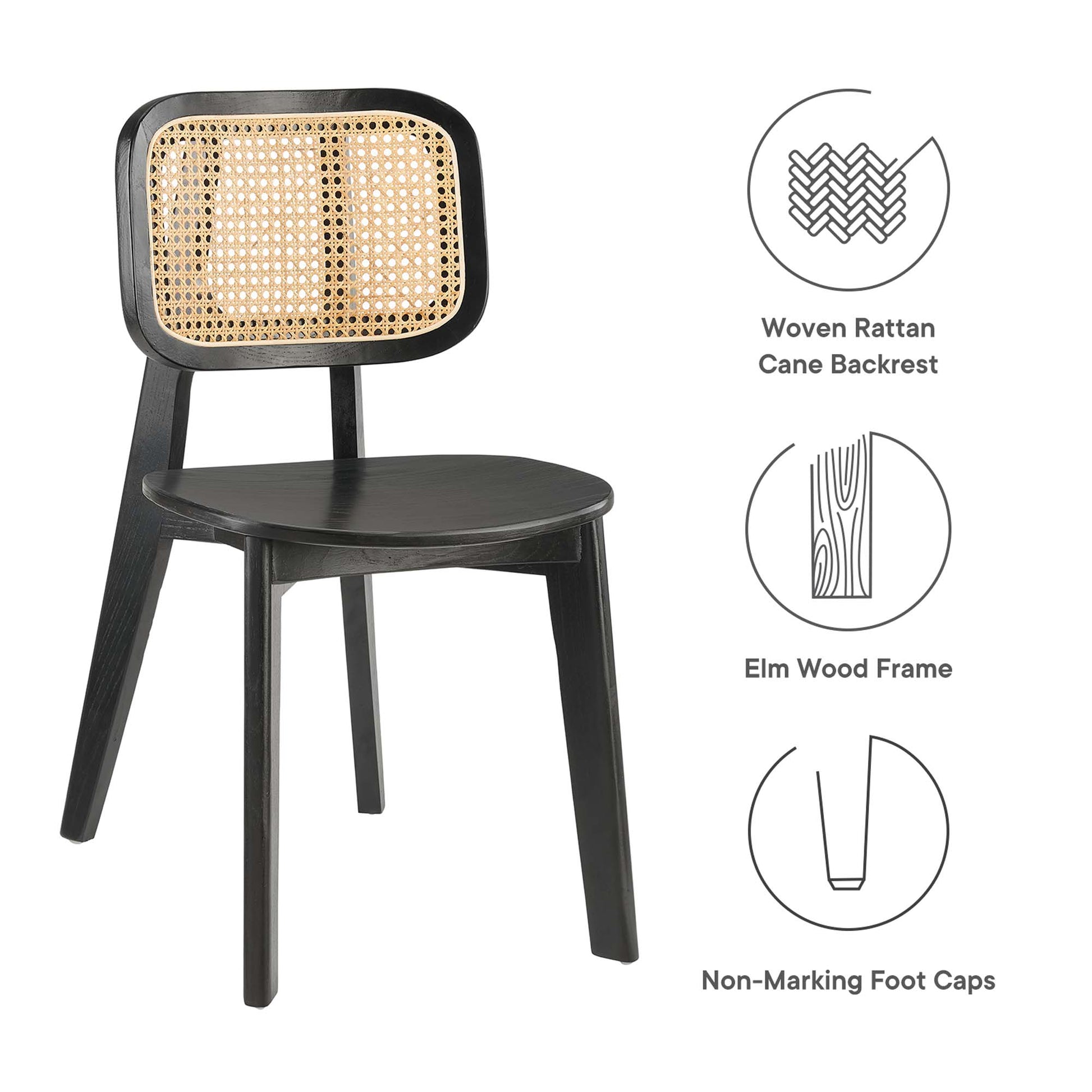 Habitat Wood Dining Side Chair Set of 2 - Gray