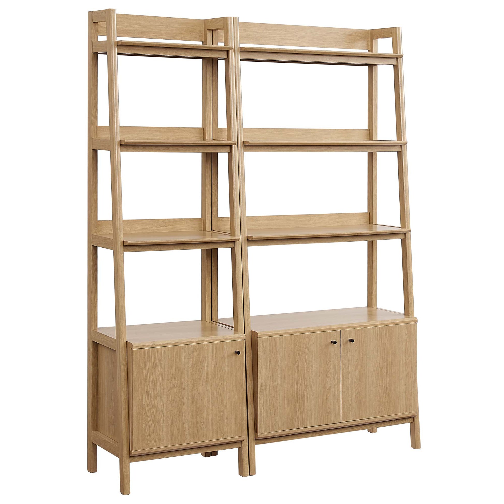 Bixby Wood Bookshelves - Set of 2 - Oak
