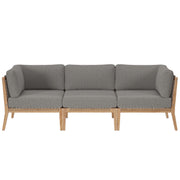 Clearwater Outdoor Patio Teak Wood Sofa - Gray Graphite