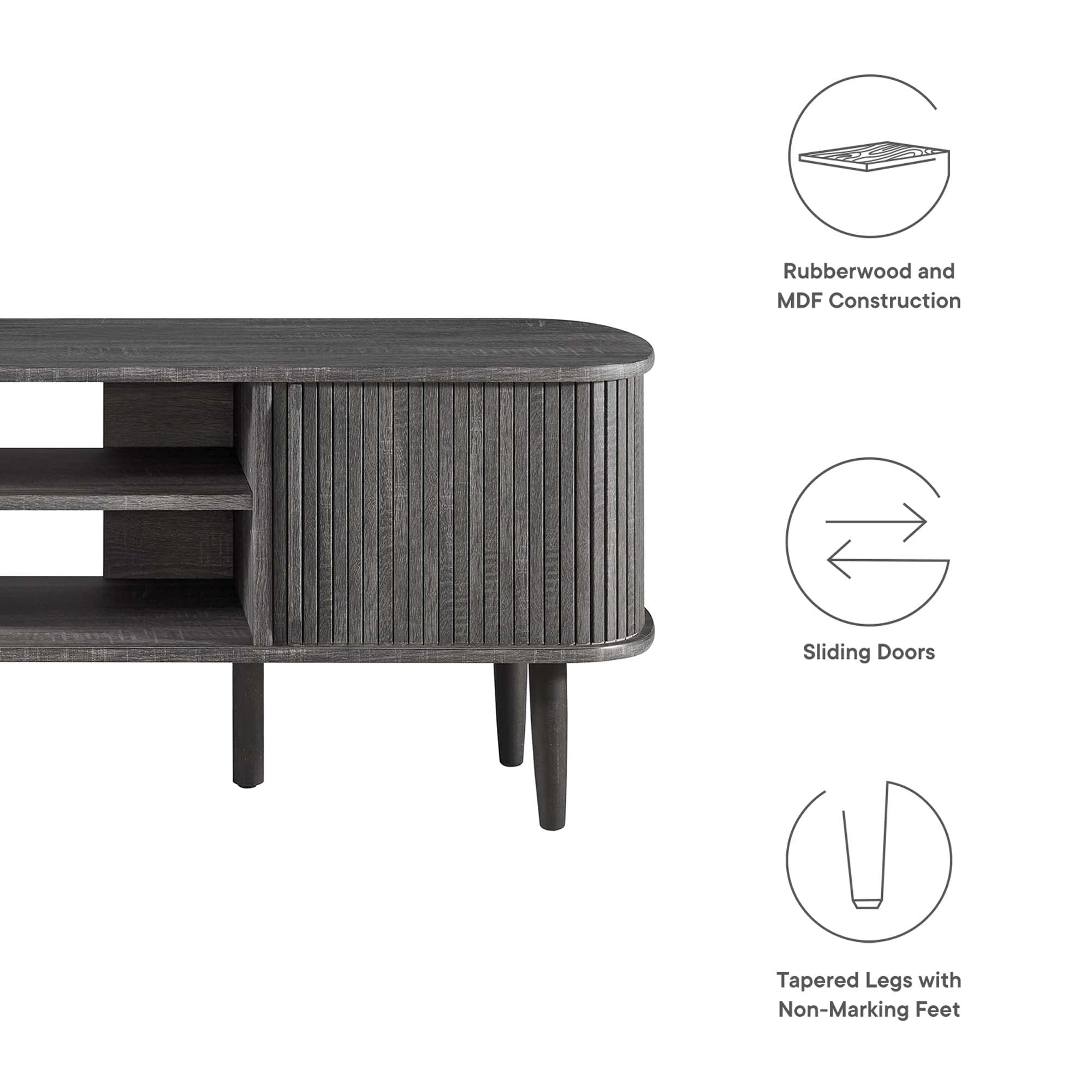 Contour 55" TV Stand - Walnut