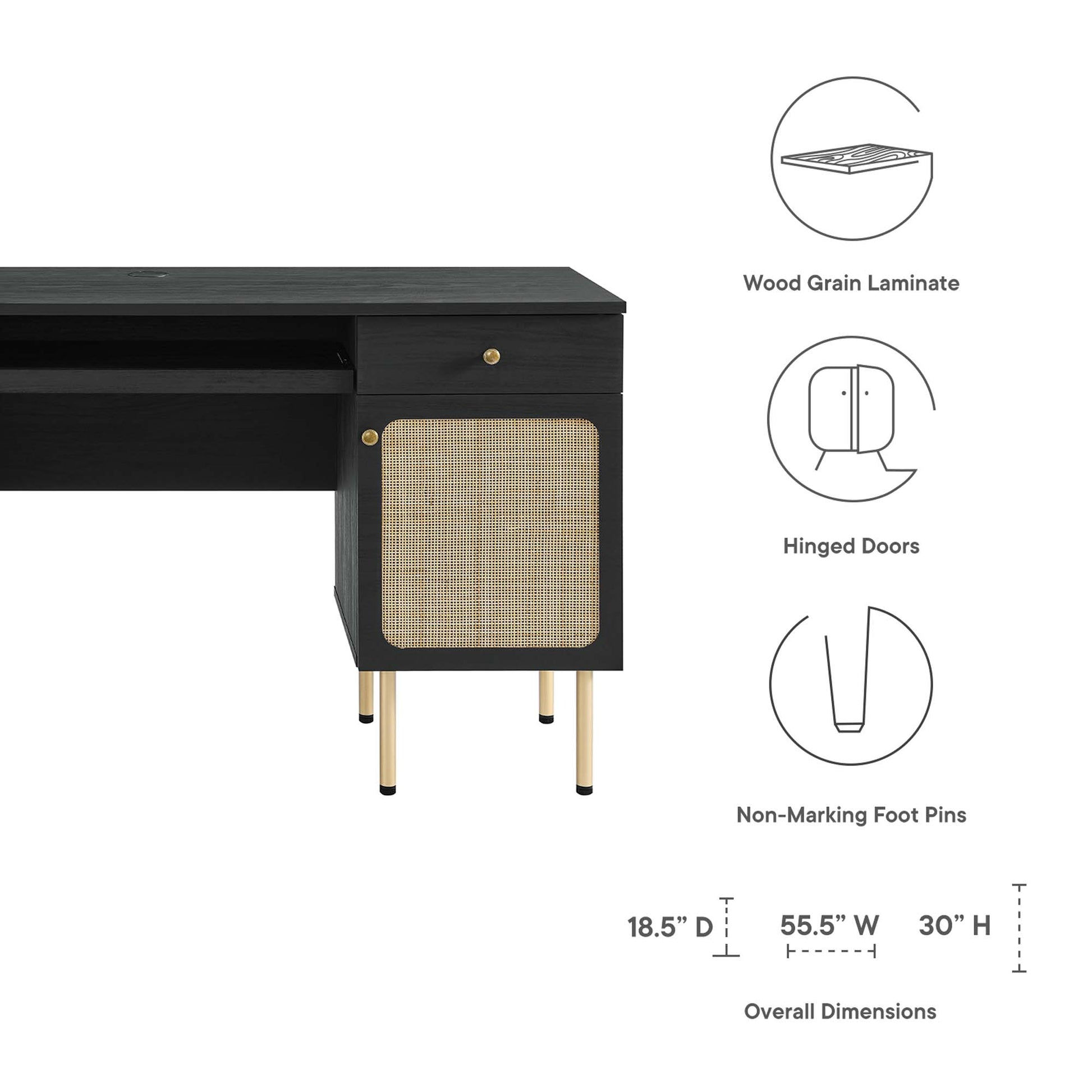 Chaucer Office Desk - Oak