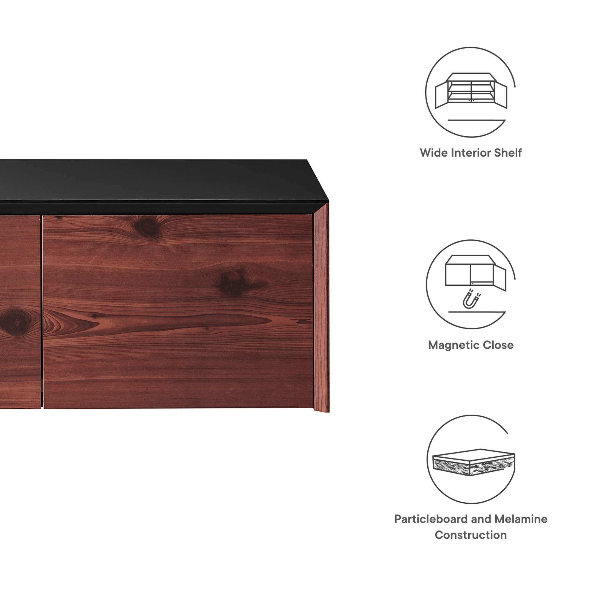 Kinetic Wall-Mount Office Storage Cabinet - White Natural