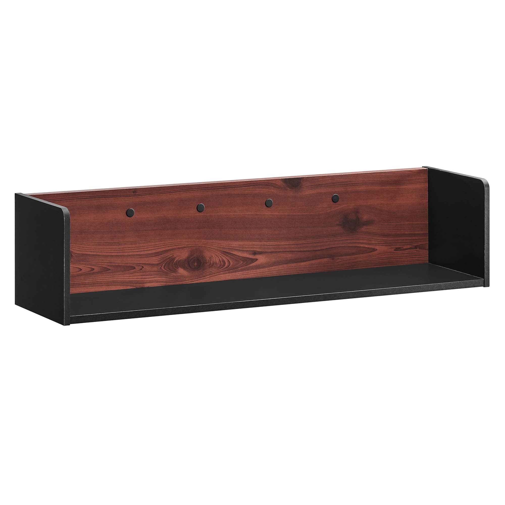 Kinetic Wall-Mount Shelf - Black Cherry