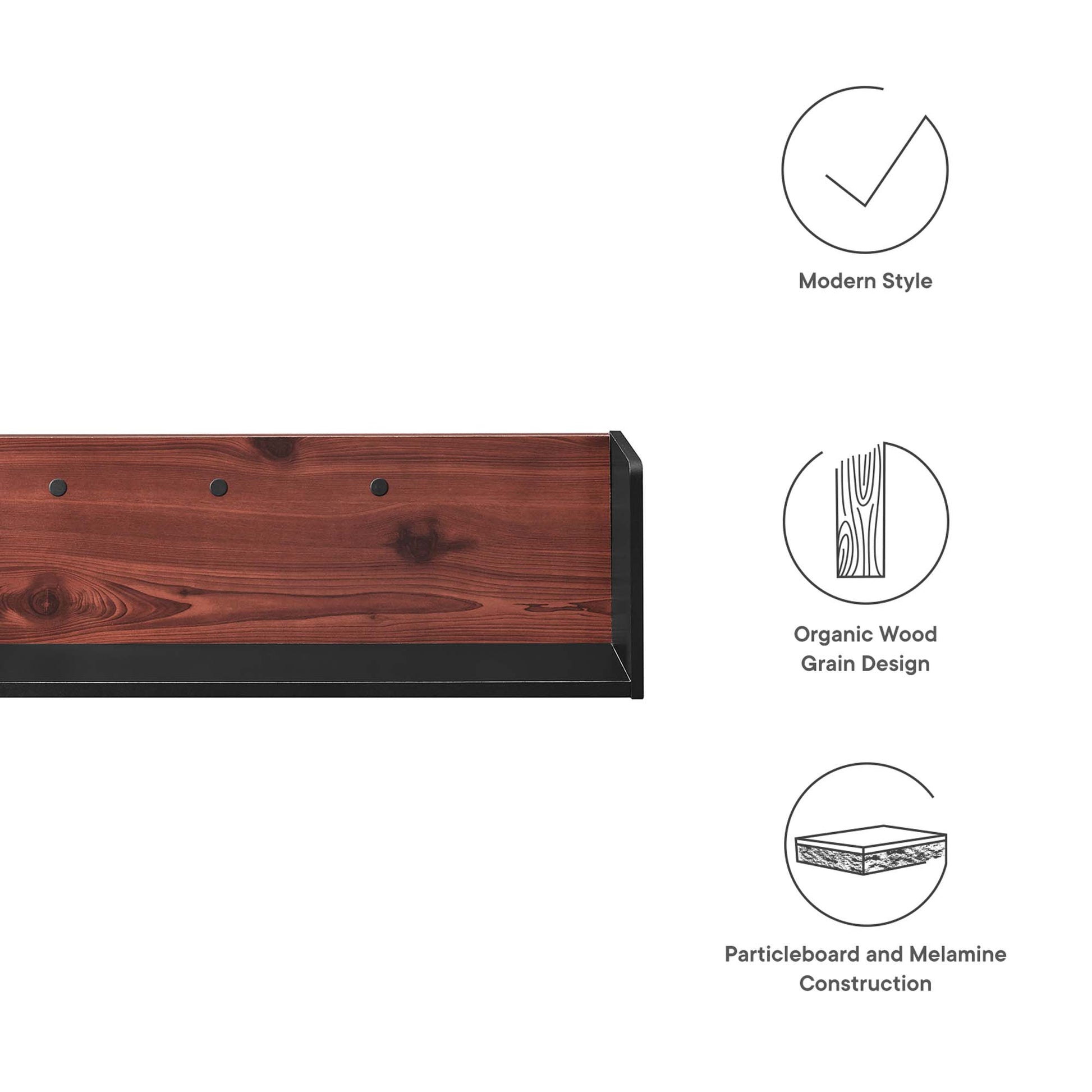 Kinetic Wall-Mount Shelf - White Natural