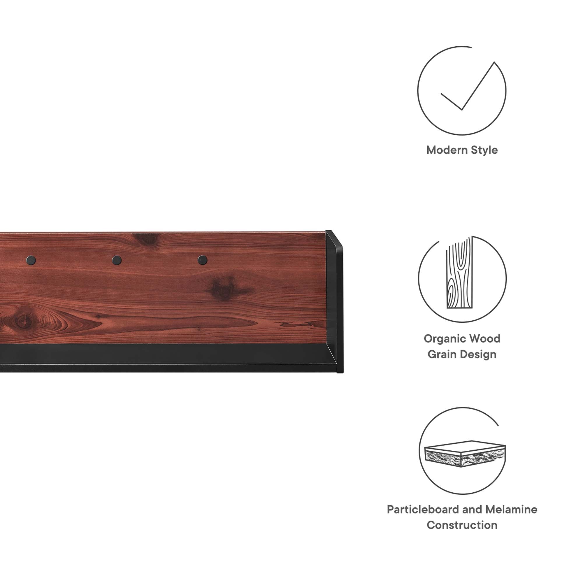 Kinetic Wall-Mount Shelf - White Natural
