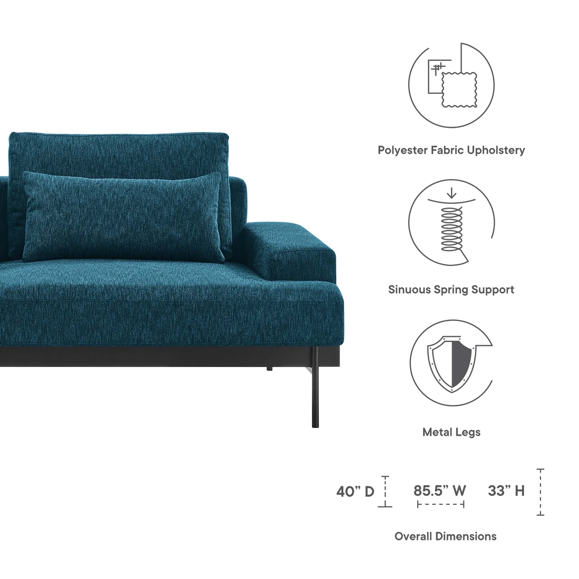Proximity Upholstered Fabric Sofa - Light Gray