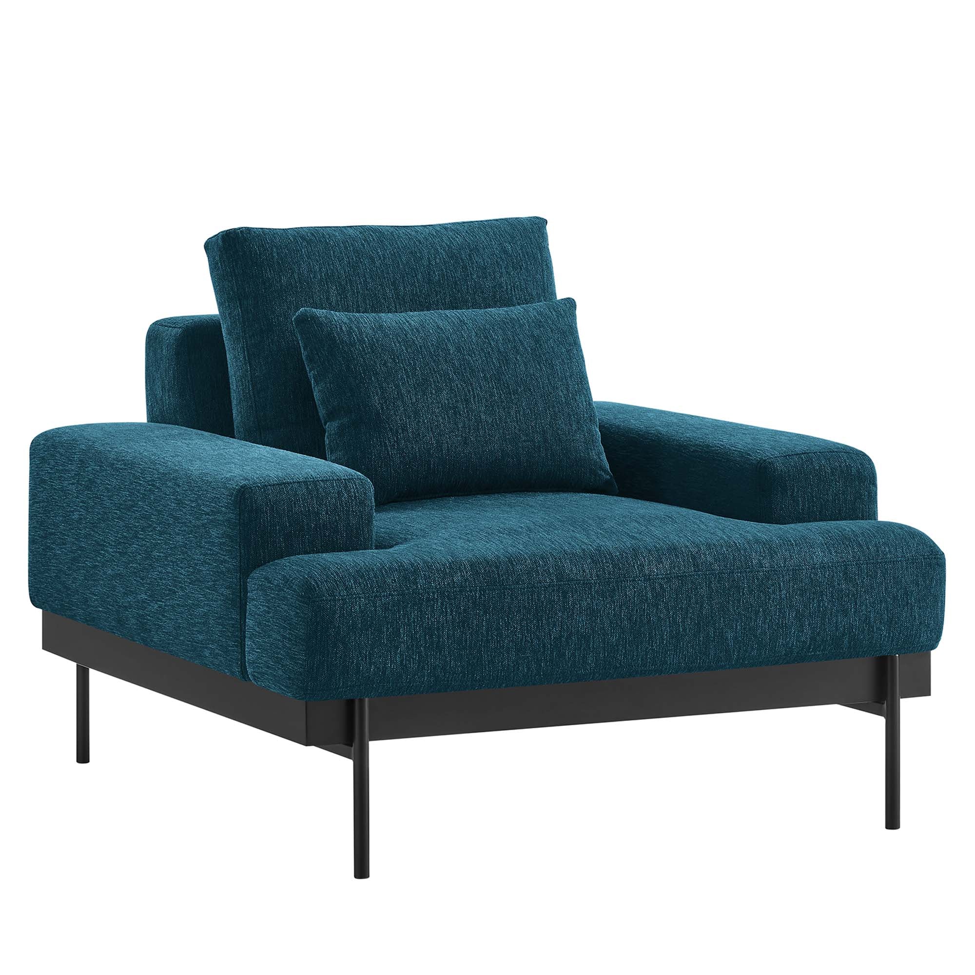 Proximity Upholstered Fabric Armchair - Azure