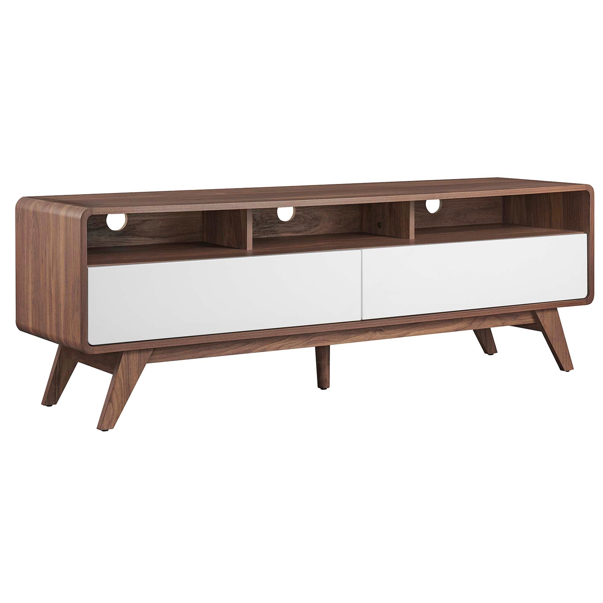 Transmit 60" TV Stand - Walnut White