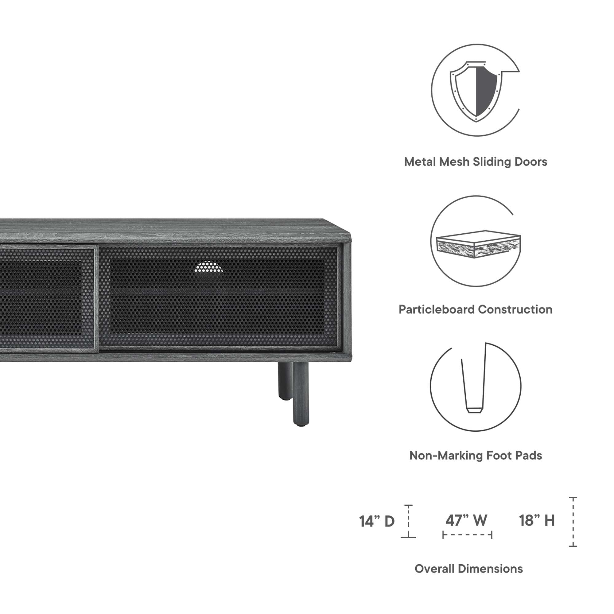 Kurtis 47" TV Stand - Oak