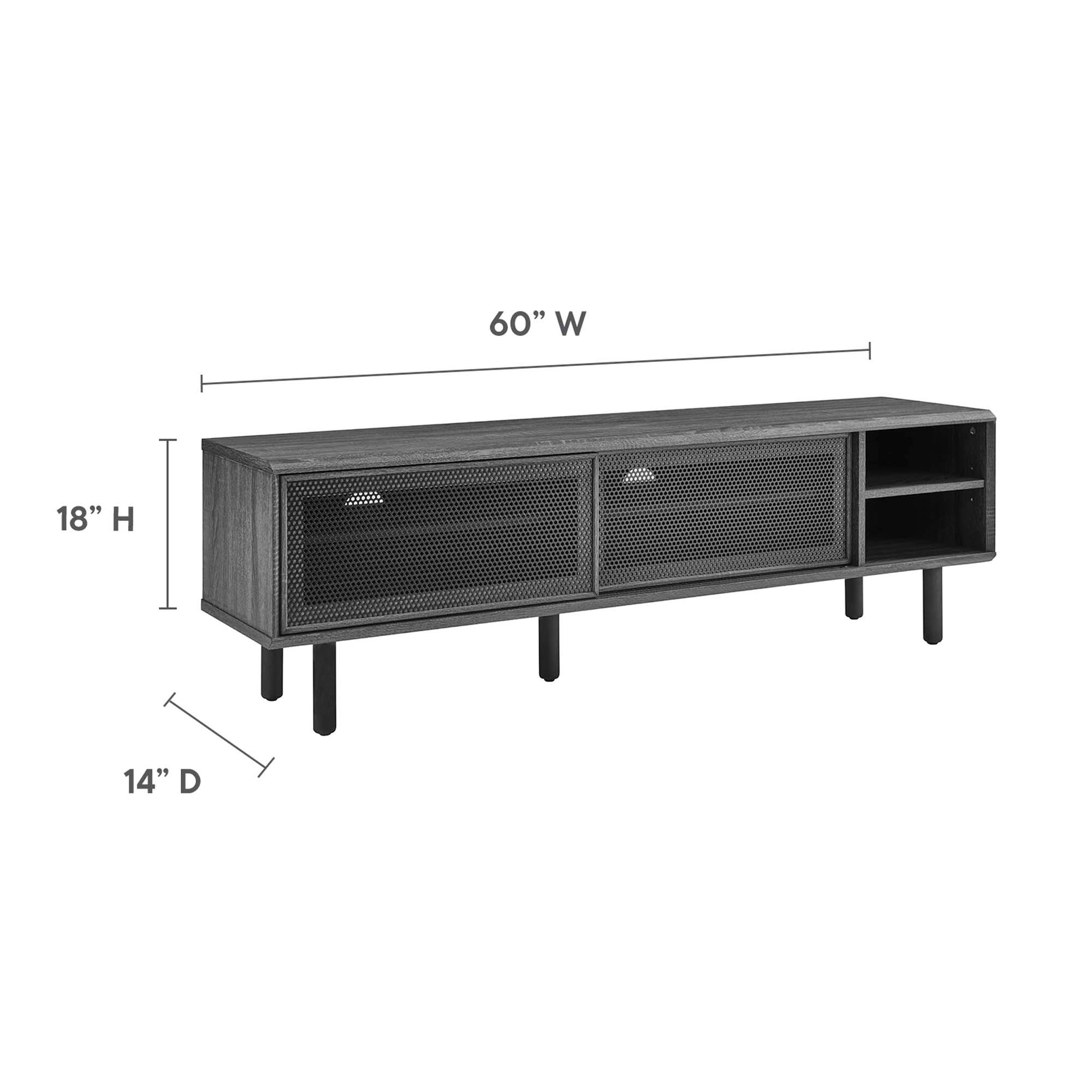 Kurtis 60" TV Stand - Walnut