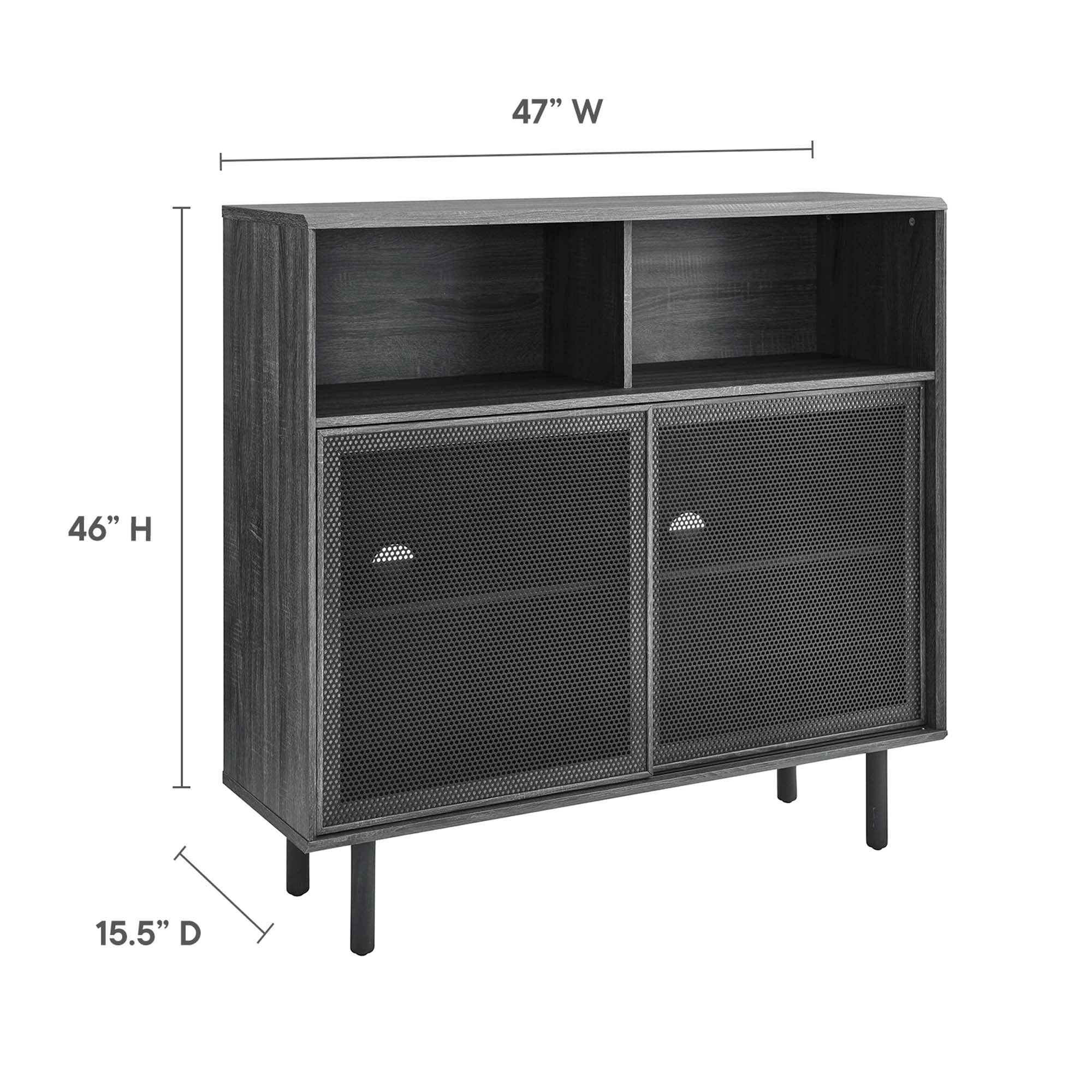 Kurtis 47" Display Cabinet - Walnut