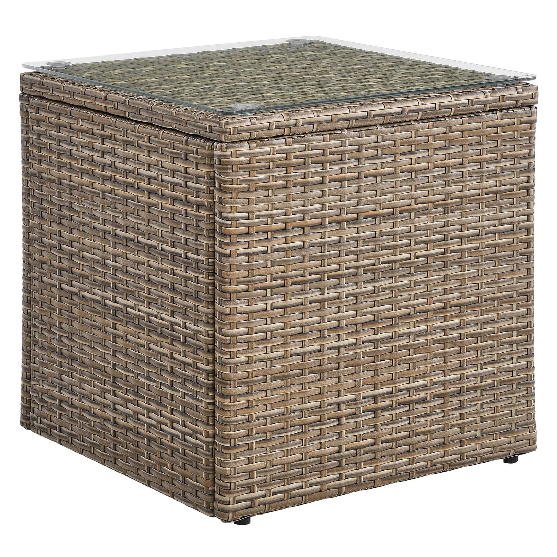 Convene Outdoor Patio Side Table - Brown