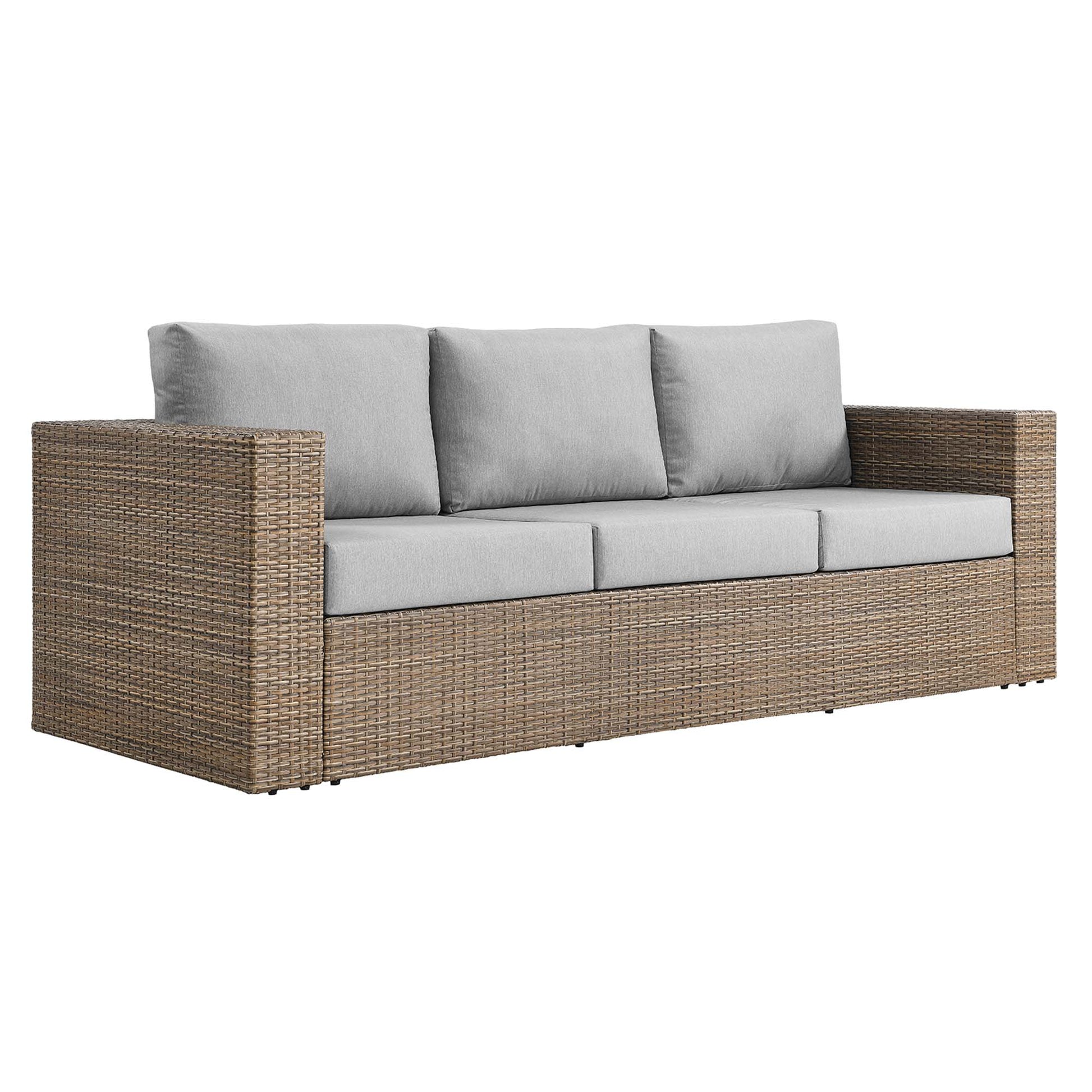 Convene Outdoor Patio Sofa - Cappuccino Gray