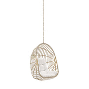 Amalie Wicker Rattan Outdoor Patio Rattan Swing Chair without Stand - Natural White