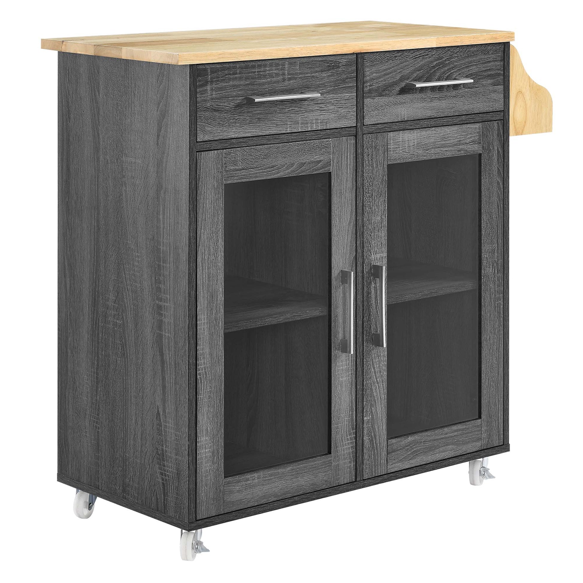 Cuisine Kitchen Cart - Charcoal Natural