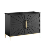 Awaken 48" Double Sink Bathroom Vanity - Black Black