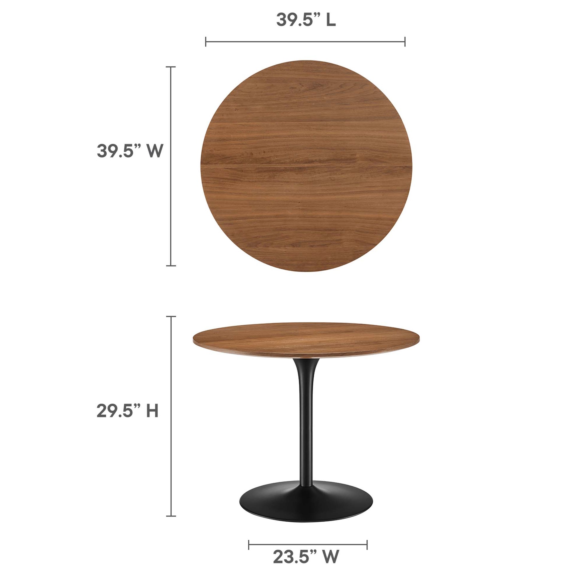 Pursuit 40" Dining Table - Walnut Gold