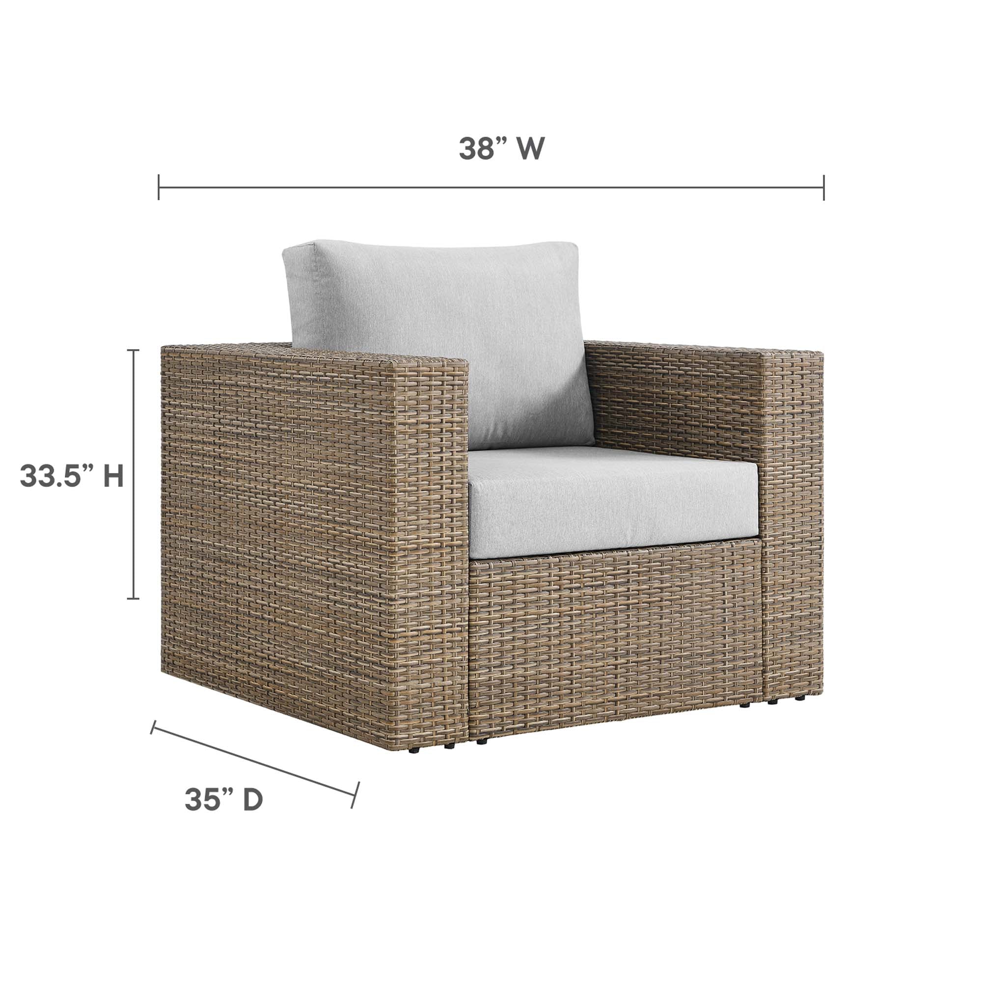 Convene Outdoor Patio Armchair - Cappuccino White