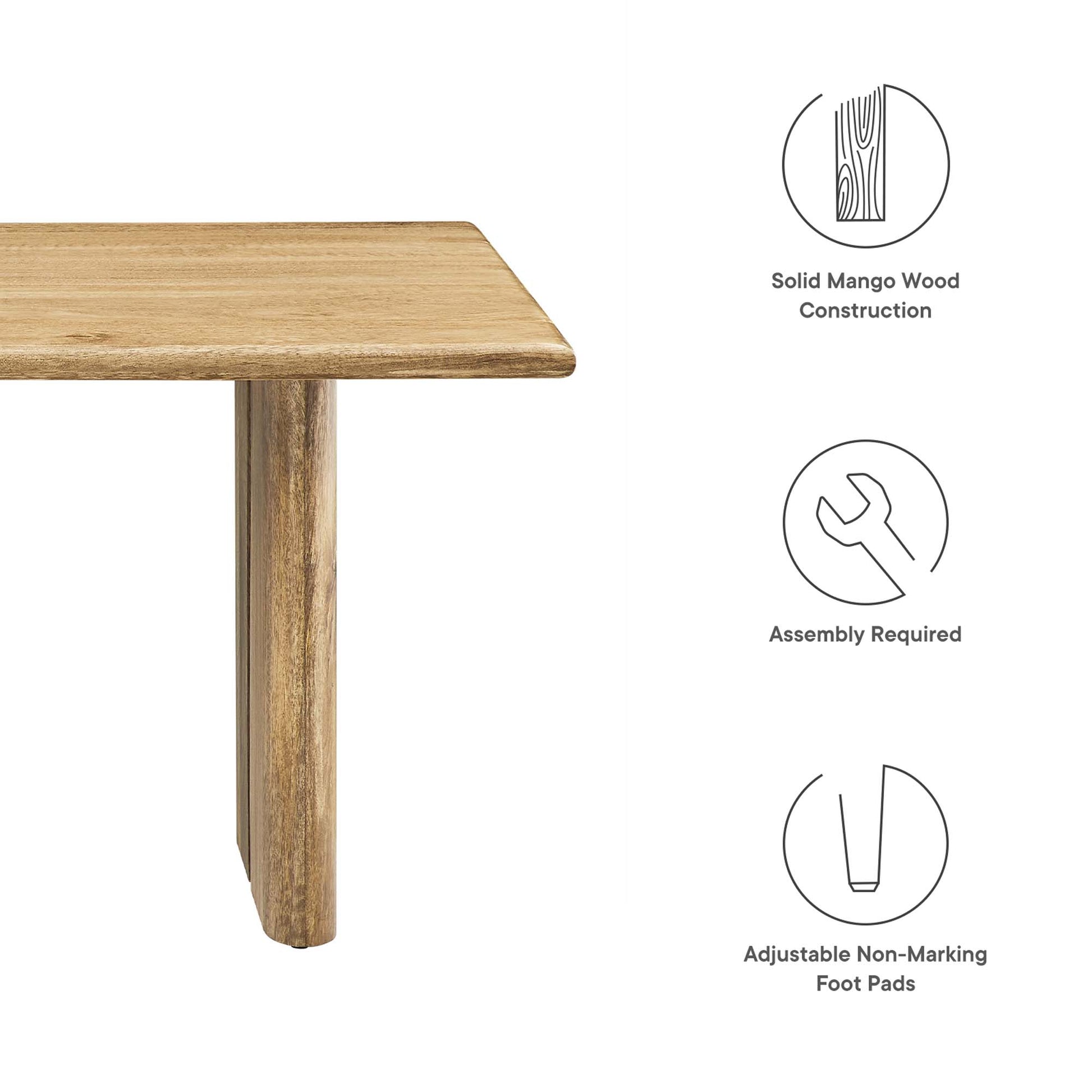 Amistad Wood Coffee Table - Walnut